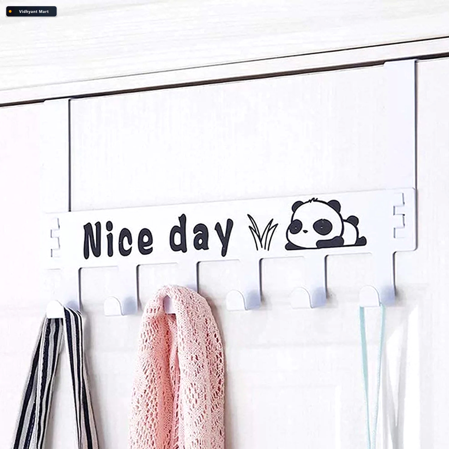 Vidhyant Mart Over Door Hook Hanger Rack Heavy Duty 6 Hook Organ 2