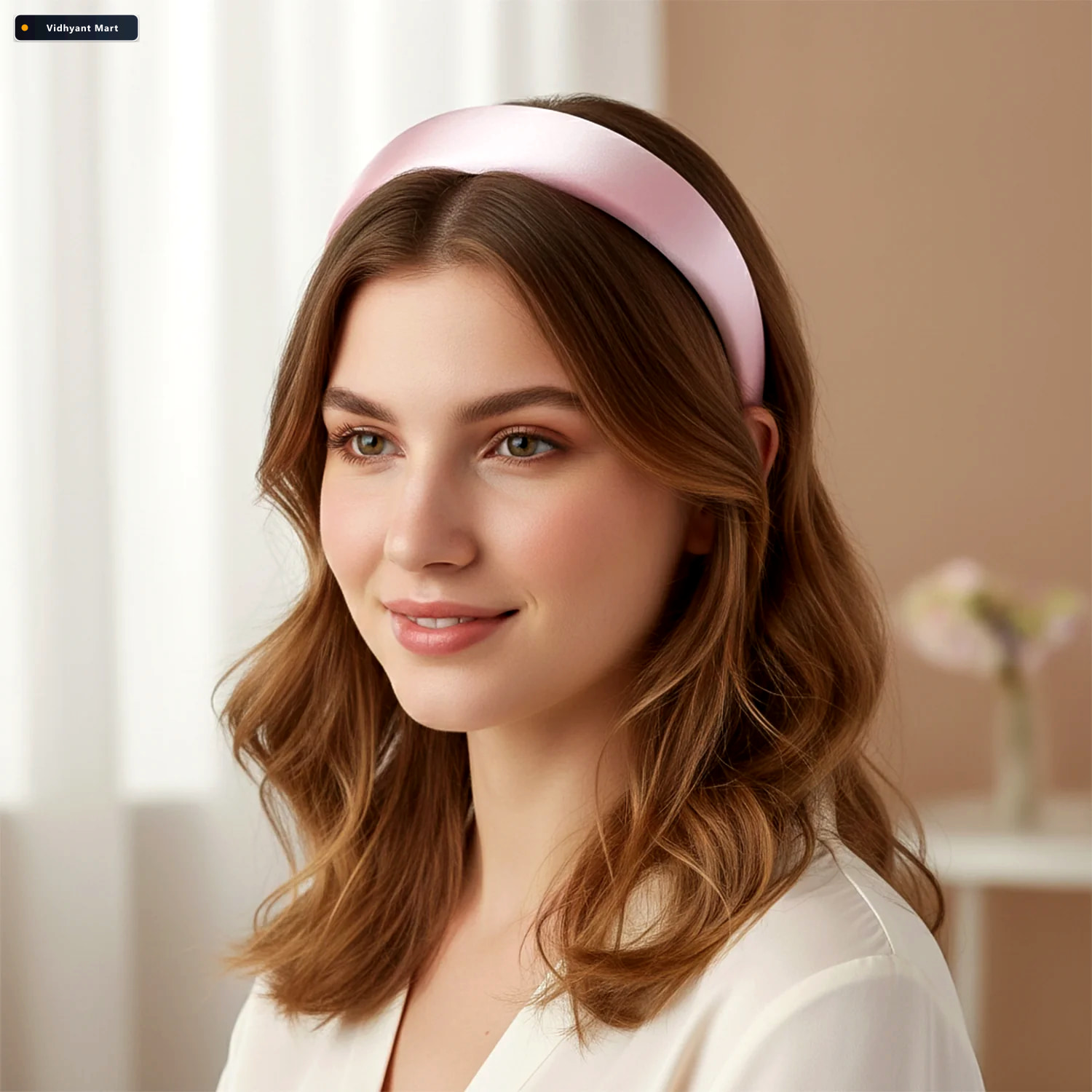 Vidhyant Mart Padded Satin Hairband Comfortable Stylish Accessor 3