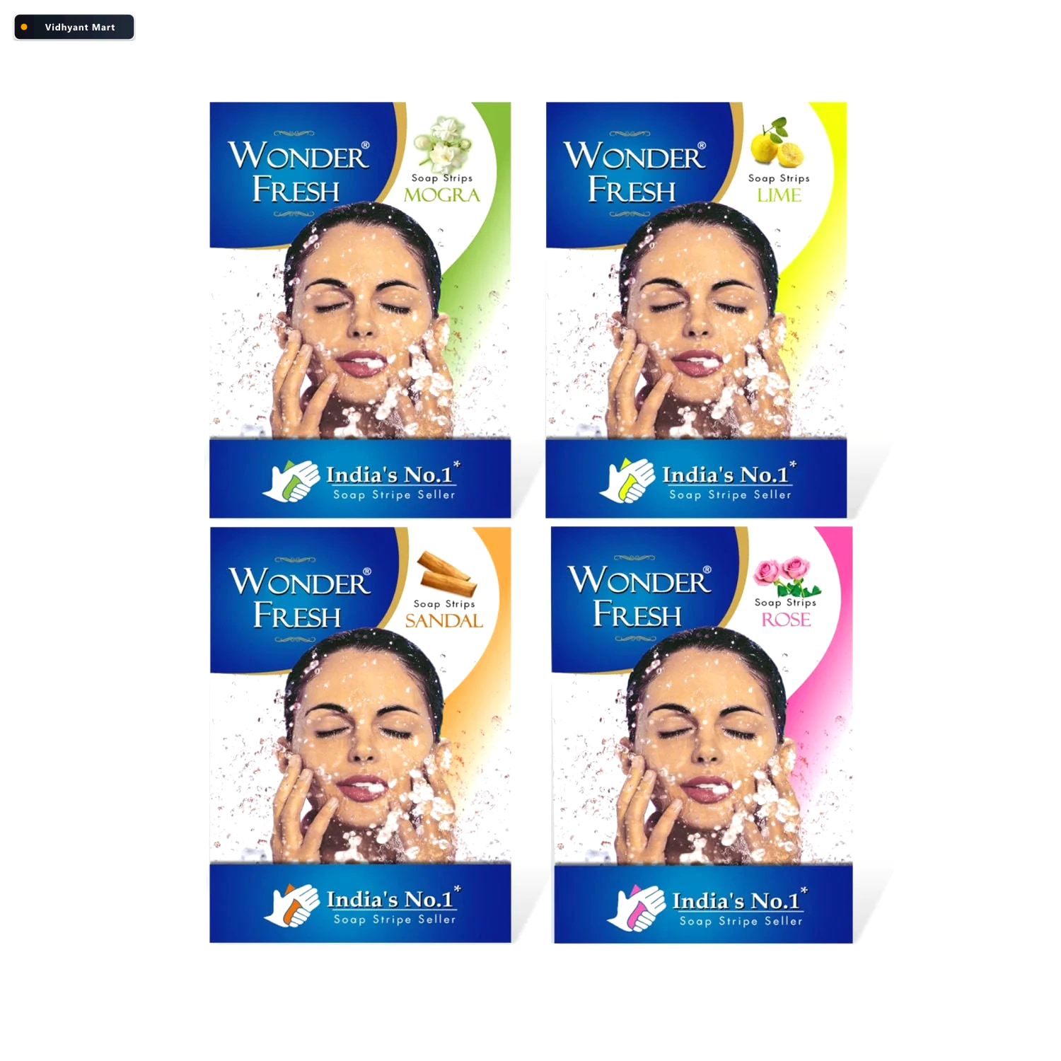 Vidhyant Mart Paper Soap Strips Jasmine Travel Hand Wash 100pc W 2
