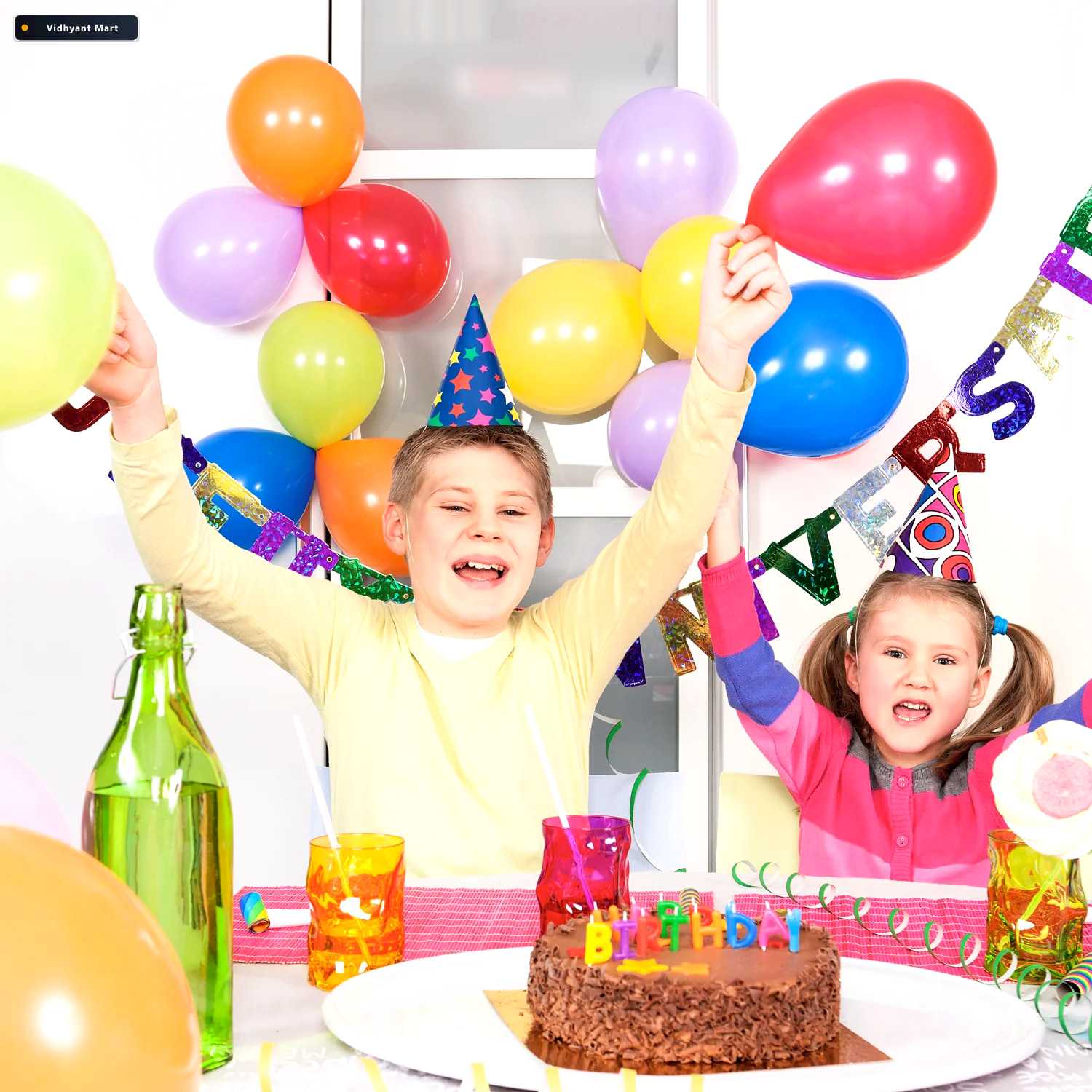 Vidhyant Mart Party Balloons 24 Pcs Multicolor Latex Set Play Mo 2