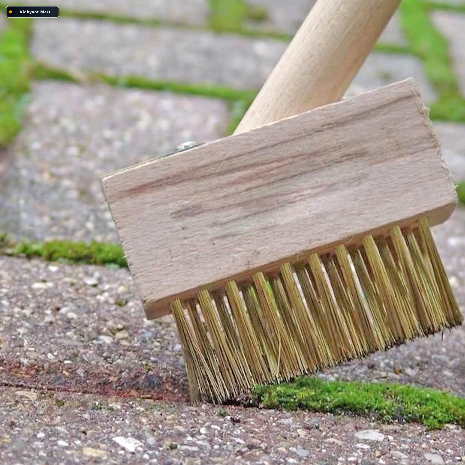Vidhyant Mart Paving Brush Wooden Block Patio Weed Remover Toolm 2