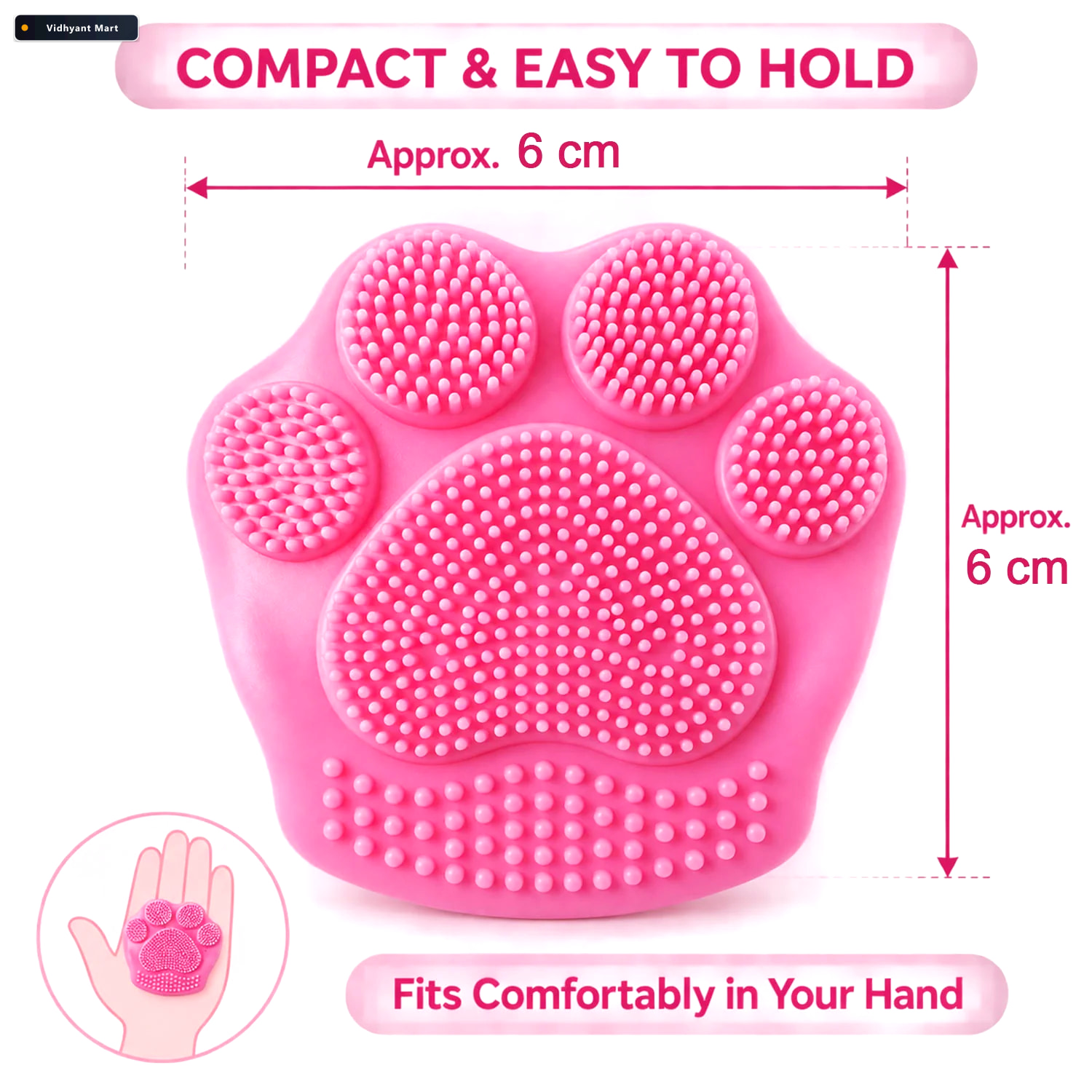 Vidhyant Mart Paw Shape Face Wash Scrubber For Daily Skin Care A 3
