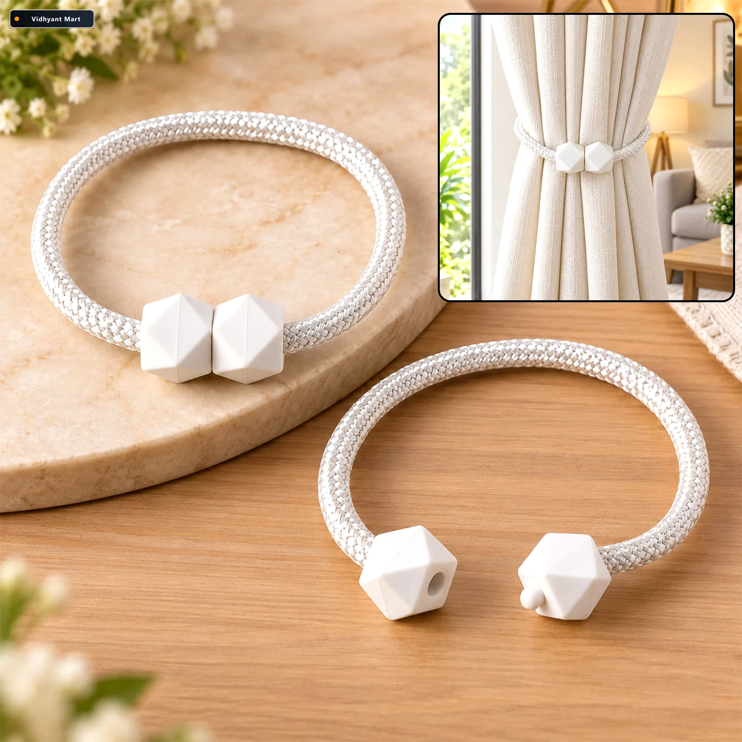 Vidhyant Mart Pearl Curtain Tiebacks Non Magnetic Elegant Fresha 1