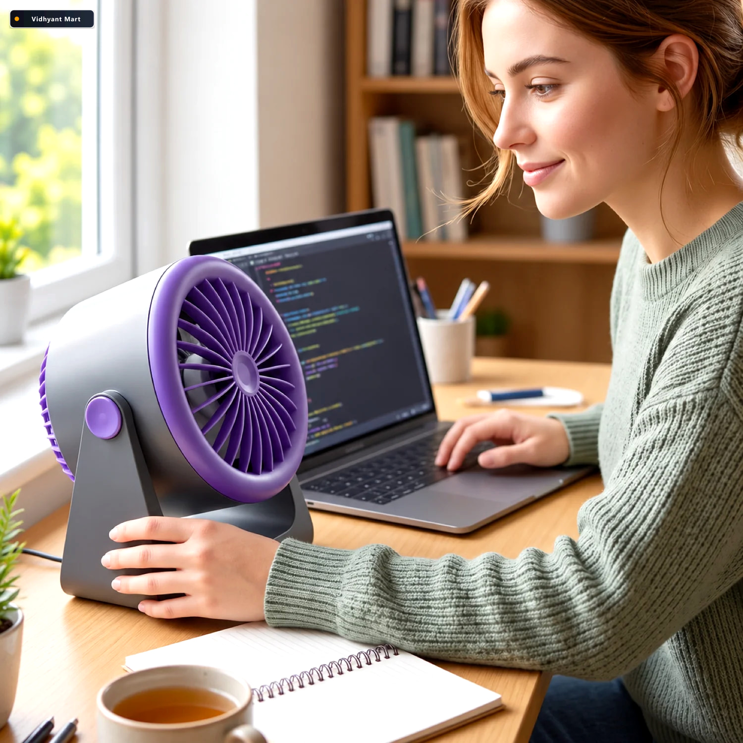 Vidhyant Mart Personal Desktop Air Circulation Fan Portable Usb 1