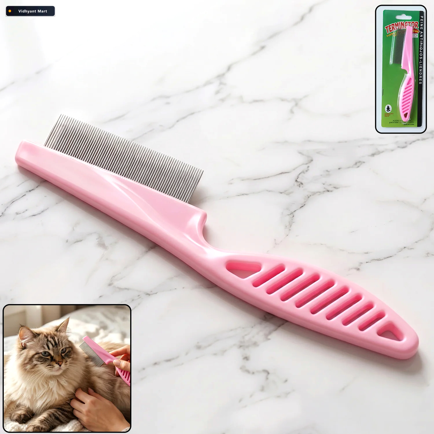Vidhyant Mart Pet Dog Hair Removal Comb Easy Shedding And Fur Cl 1