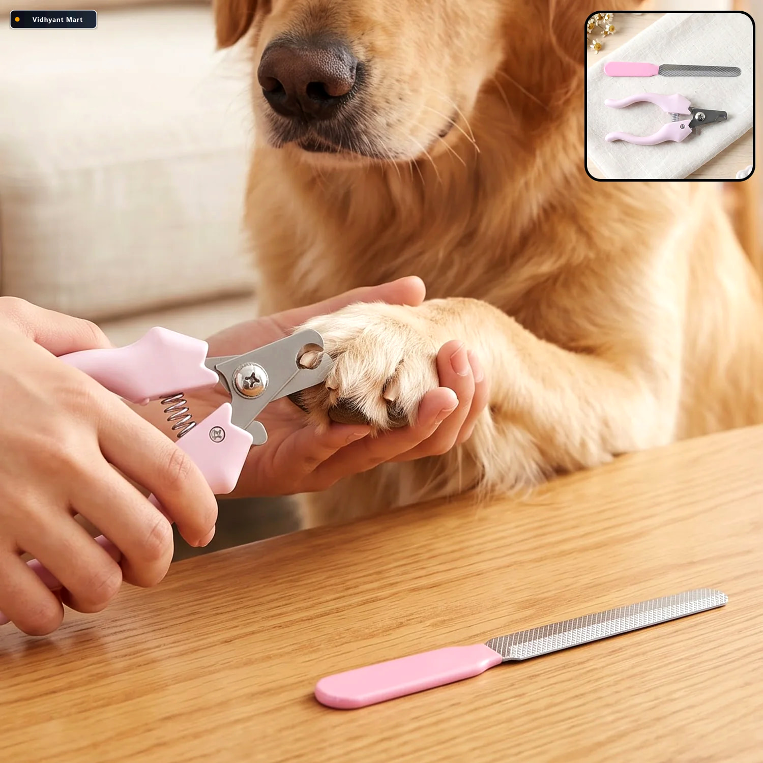 Vidhyant Mart Pet Nail Clipper And Filer Home Grooming Set For D 2