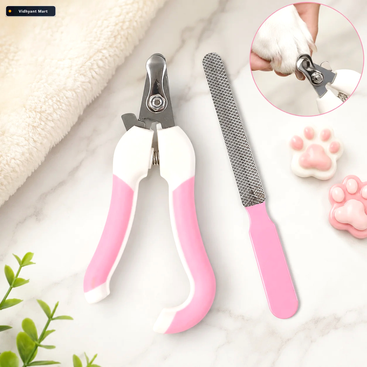 Vidhyant Mart Pet Nail Clipper Set Safe Stainless Steel Grooming 1