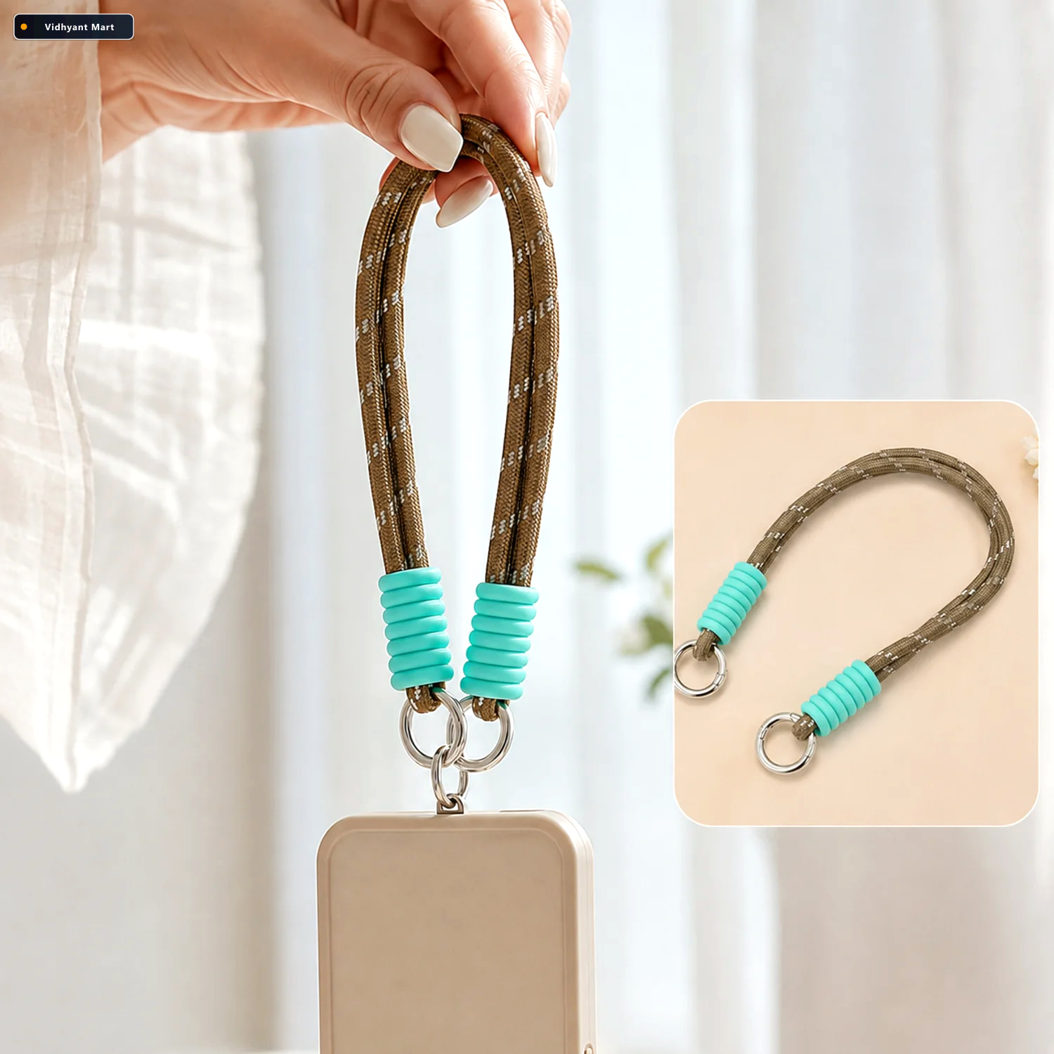 Vidhyant Mart Phone Wrist Strap Adjustable Nylon Lanyard For Mob 1