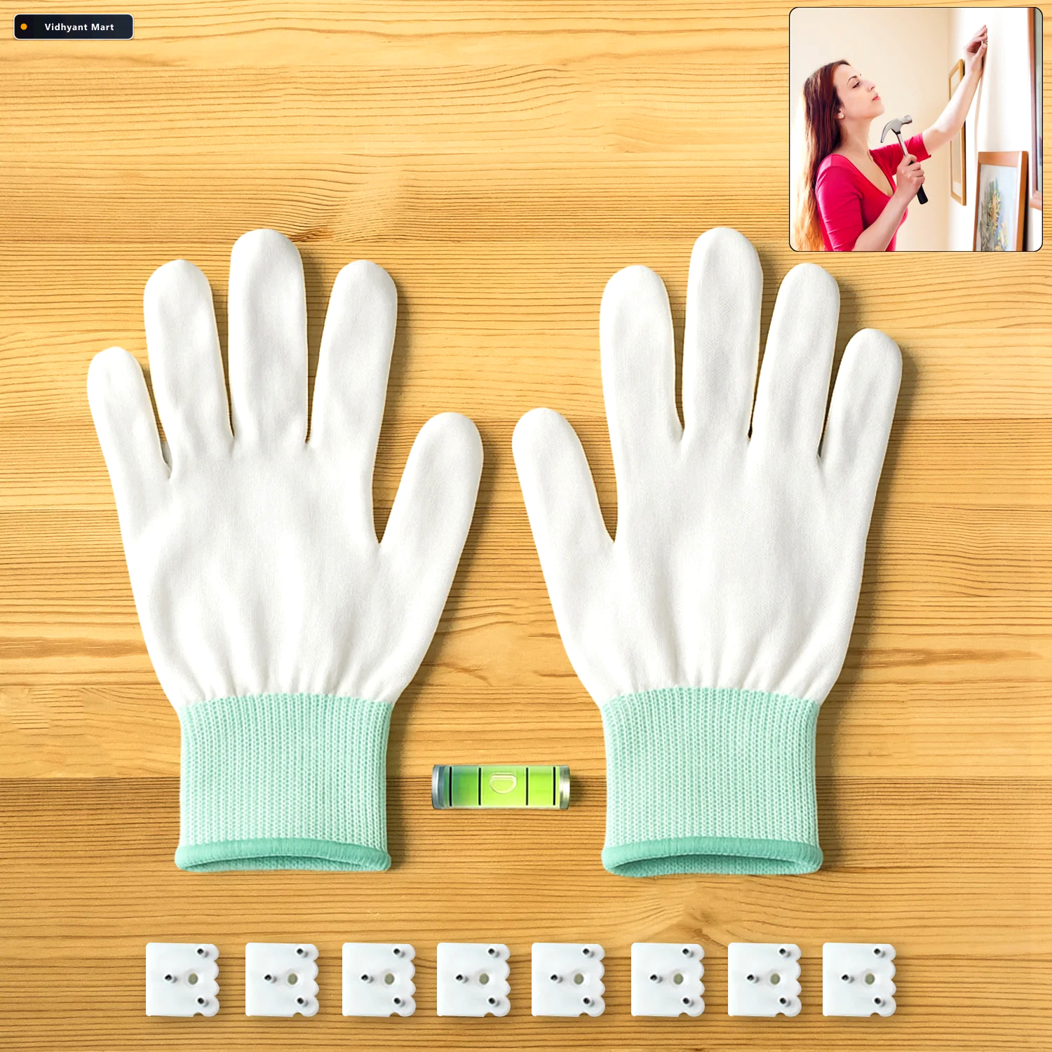 Vidhyant Mart Picture Hanging Kit Complete Wall Mounting Set Wit 1