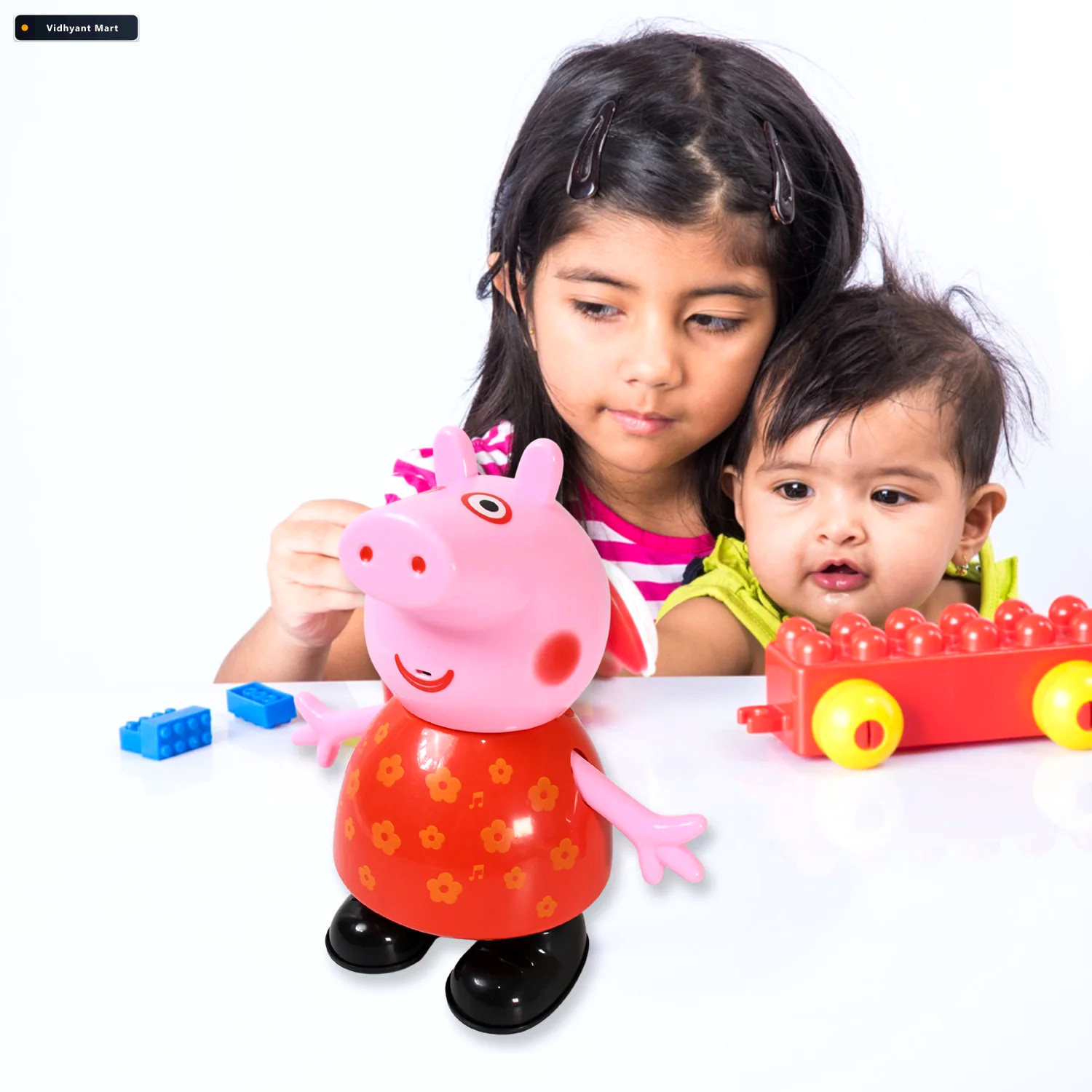 Vidhyant Mart Pig Pretend Play Toy Movable Soft Rubber Figure Pl 3