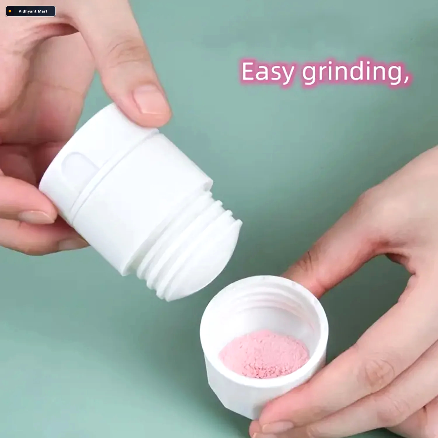 Vidhyant Mart Pill Crusher 4 In 1 With Grinder Cutter Water Cup 4