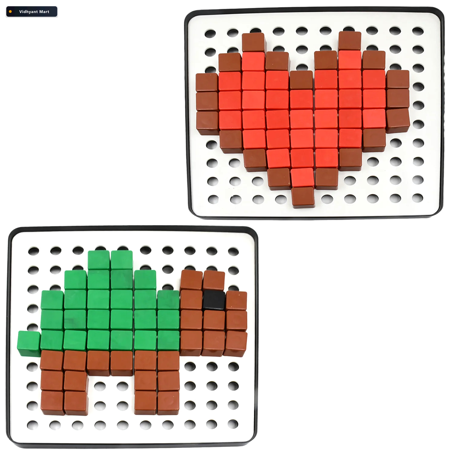 Vidhyant Mart Pixel Cubes Toy Educational Math Brain Game For Ki 4