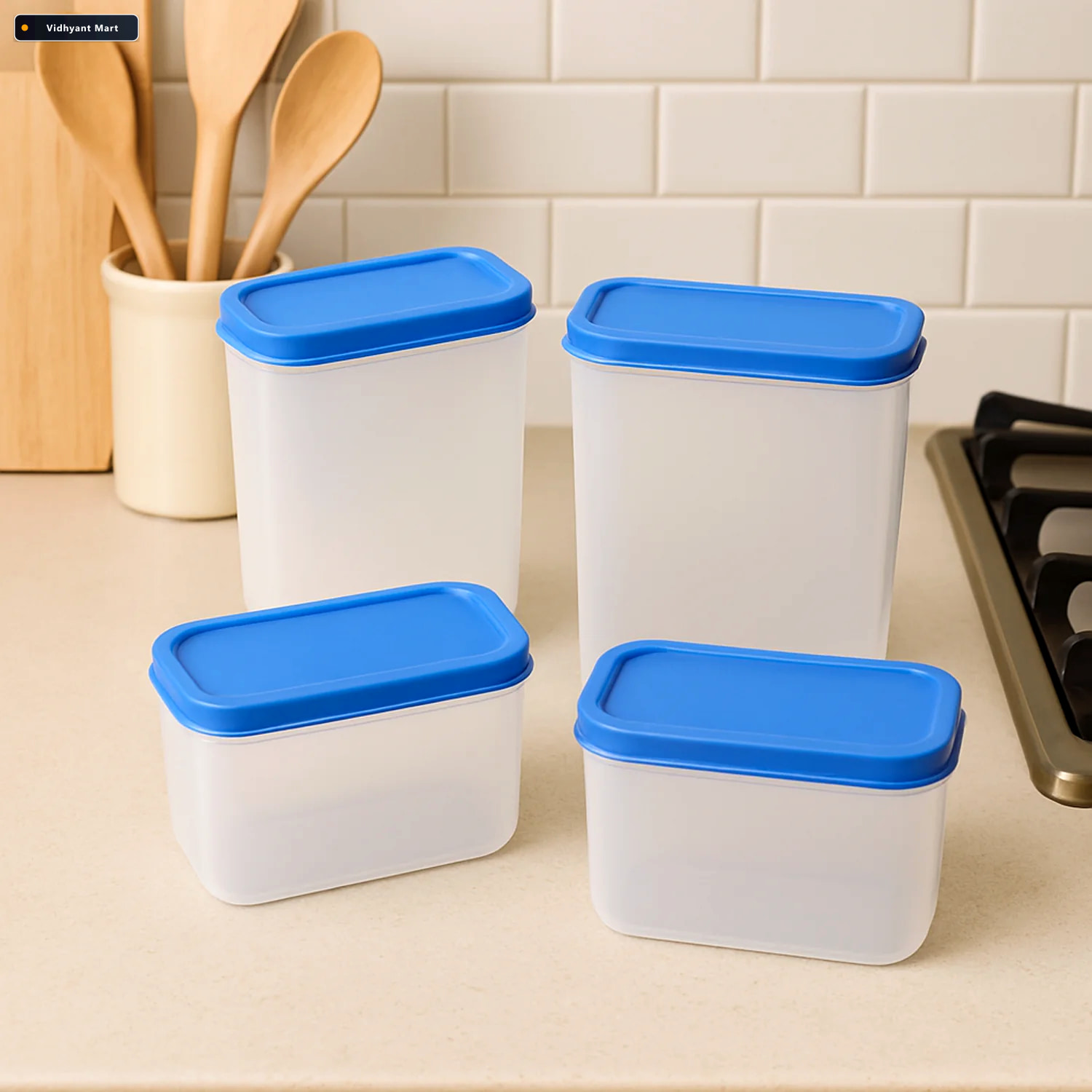 Vidhyant Mart Plastic Airtight Storage Containers 4 Pc Kitchen S 2