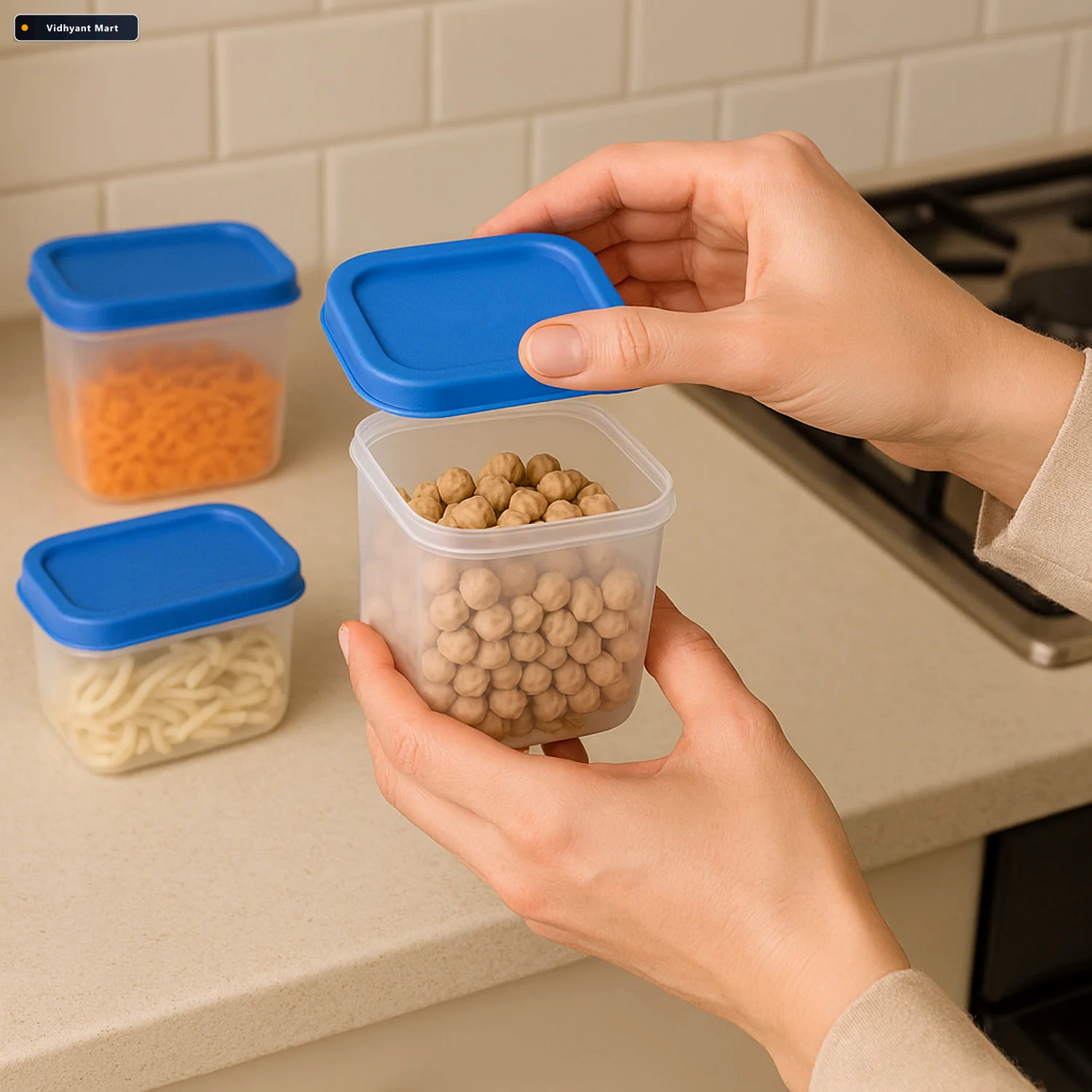 Vidhyant Mart Plastic Airtight Storage Containers 4 Pc Kitchen S 4