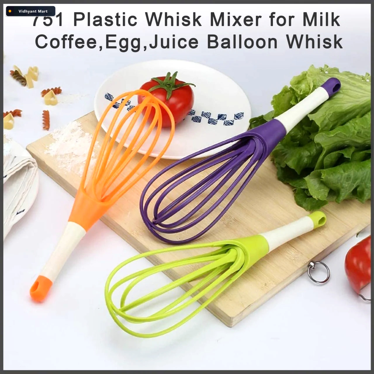 Vidhyant Mart Plastic Balloon Whisk Durable Multi Purpose Kitche 2