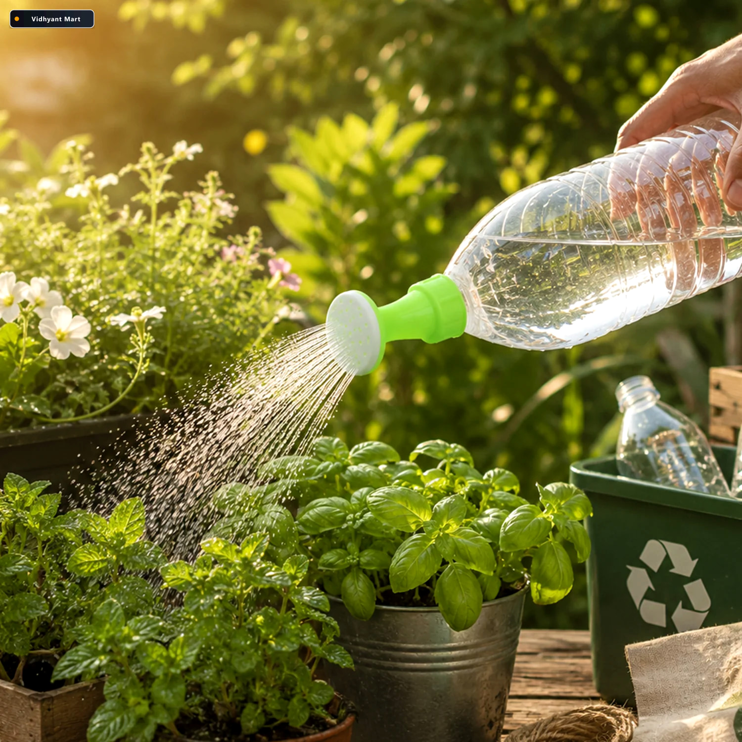 Vidhyant Mart Plastic Bottle Garden Watering Sprinkler Nozzle Fo 3