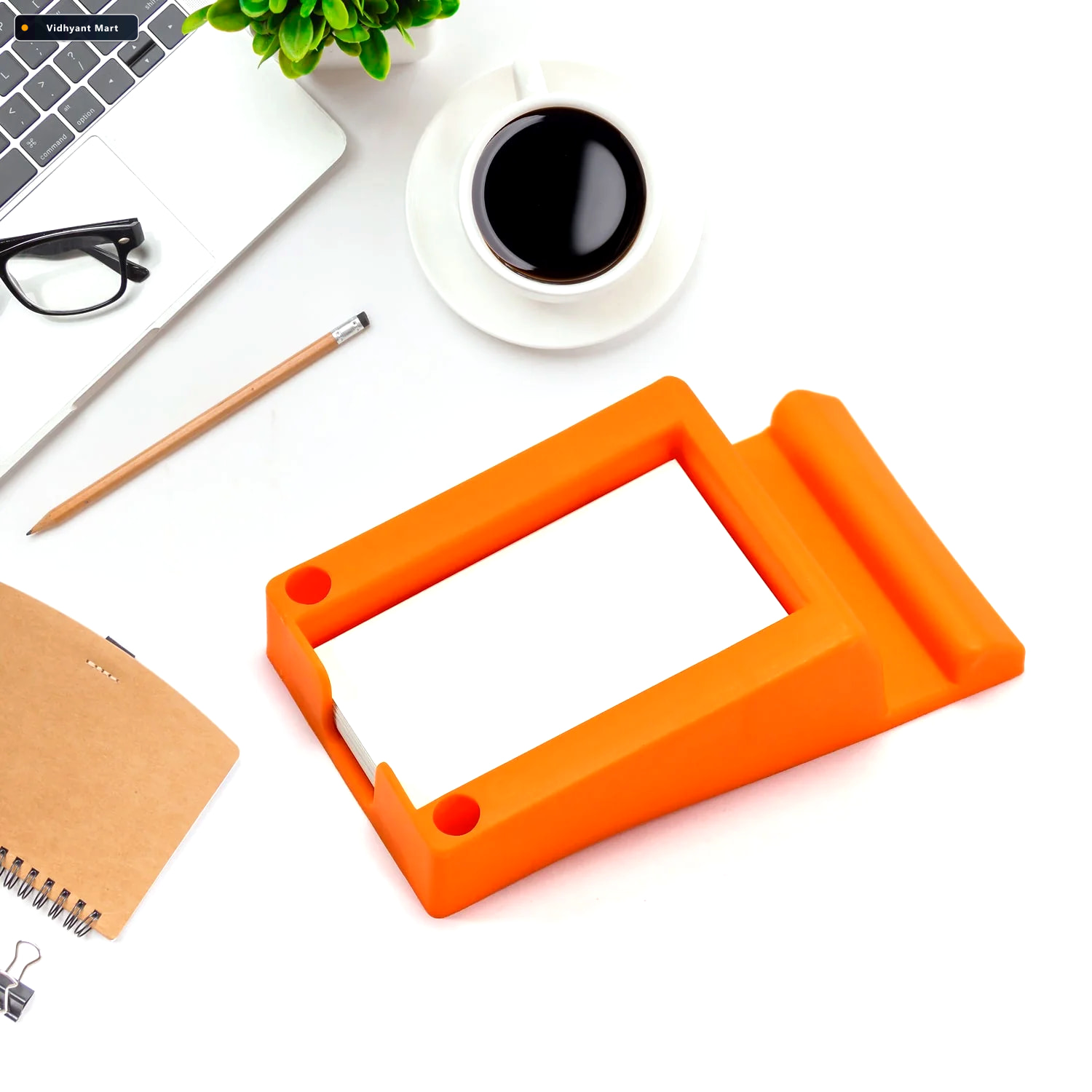 Vidhyant Mart Plastic Business Card Mobile Holder Space Saving D 2