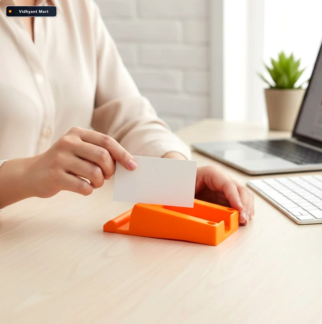 Vidhyant Mart Plastic Business Card Mobile Holder Space Saving D 3