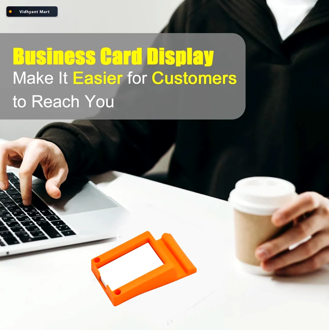 Vidhyant Mart Plastic Business Card Mobile Holder Space Saving D 4