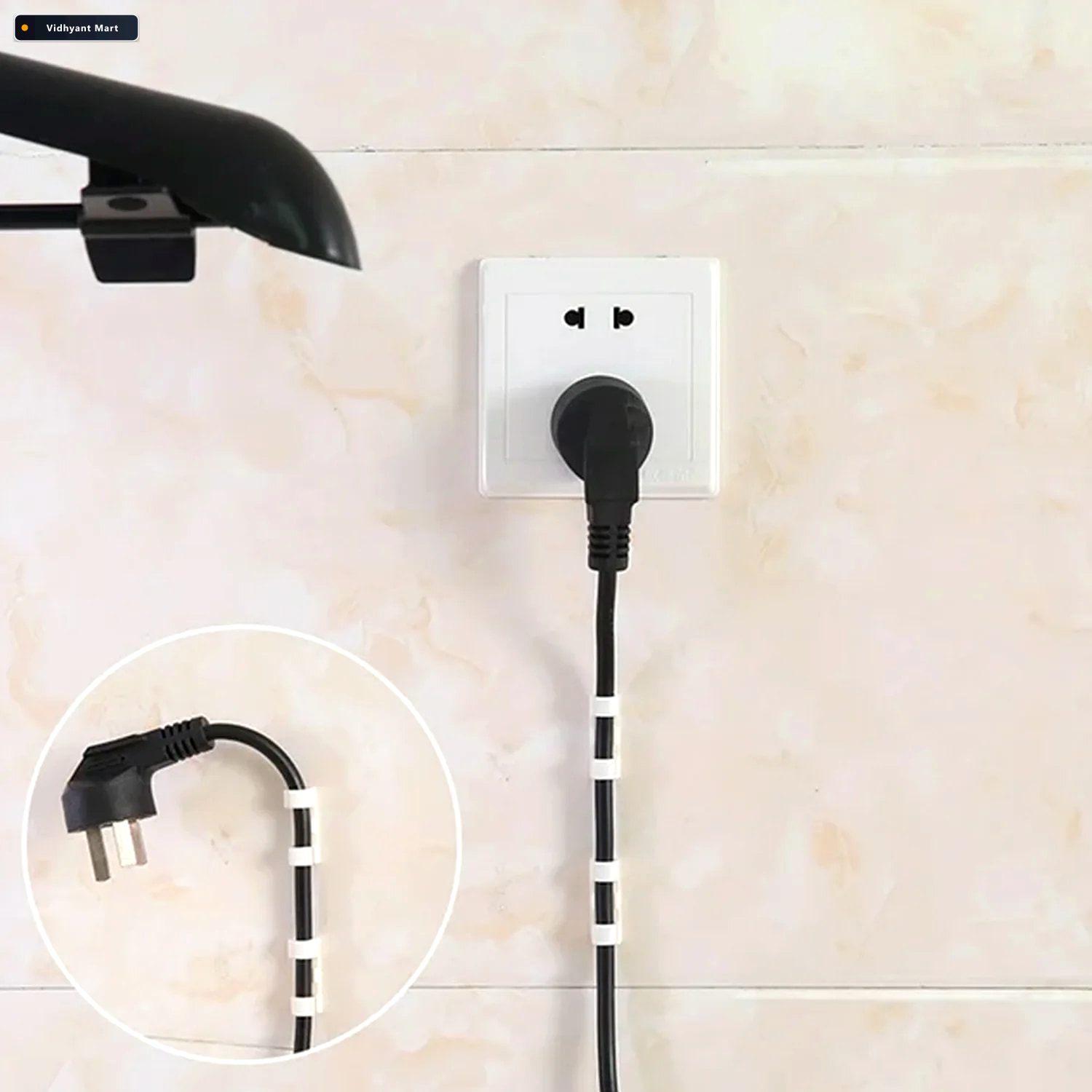 Vidhyant Mart Plastic Cable Clips Strong Adhesive Wire Organizer 2
