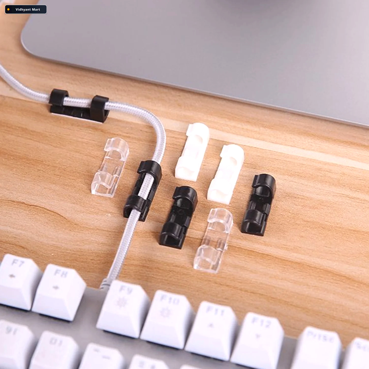 Vidhyant Mart Plastic Cable Clips Strong Adhesive Wire Organizer 4