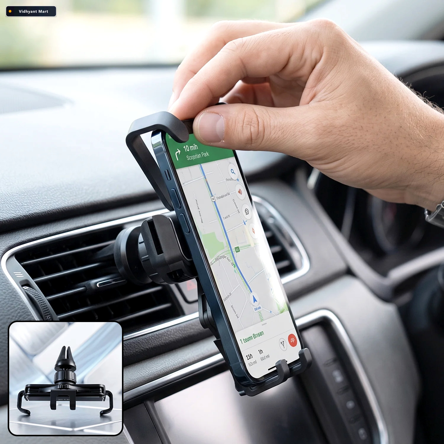 Vidhyant Mart Plastic Car Mobile Phone Holder Air Vent Mount 360 1