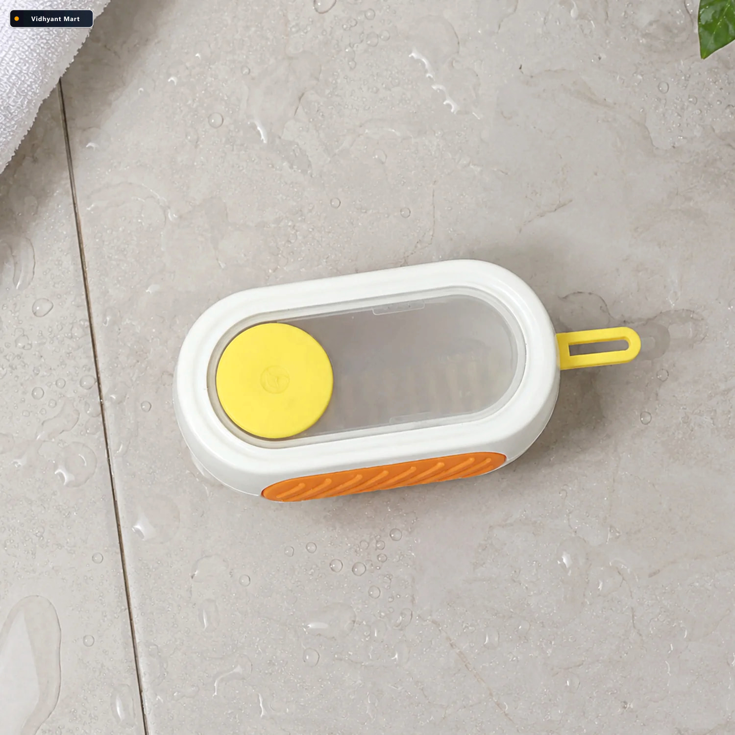 Vidhyant Mart Plastic Cleaning Brush With Soap Dispenser Rubber 2