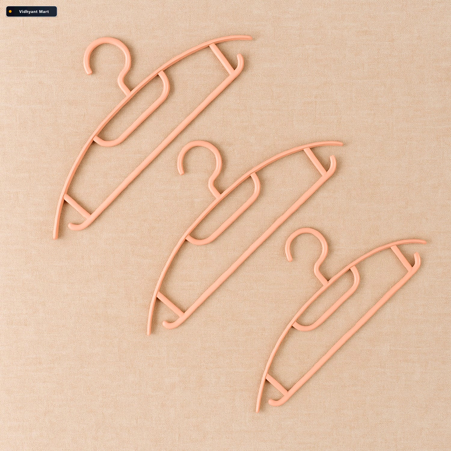 Vidhyant Mart Plastic Cloth Hangers Set Of 6 Durable Non Slip Wa 2