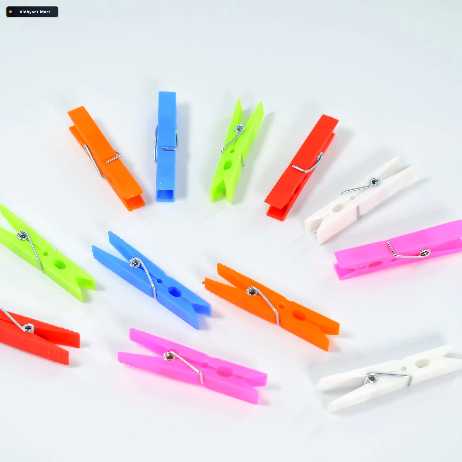Vidhyant Mart Plastic Clothes Clips 144pc Heavy Duty Laundry Peg 2