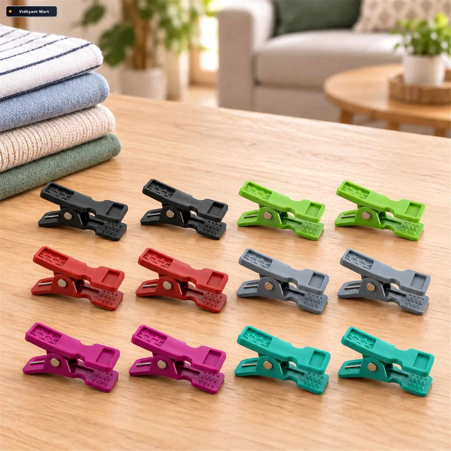 Vidhyant Mart Plastic Clothes Drying Clips With Spring Grip For 1