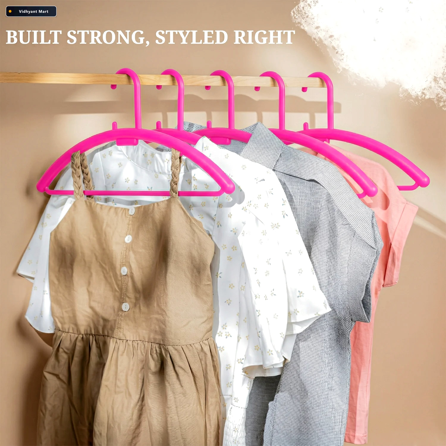 Vidhyant Mart Plastic Clothes Hanger Space Saving Durable Wardro 2