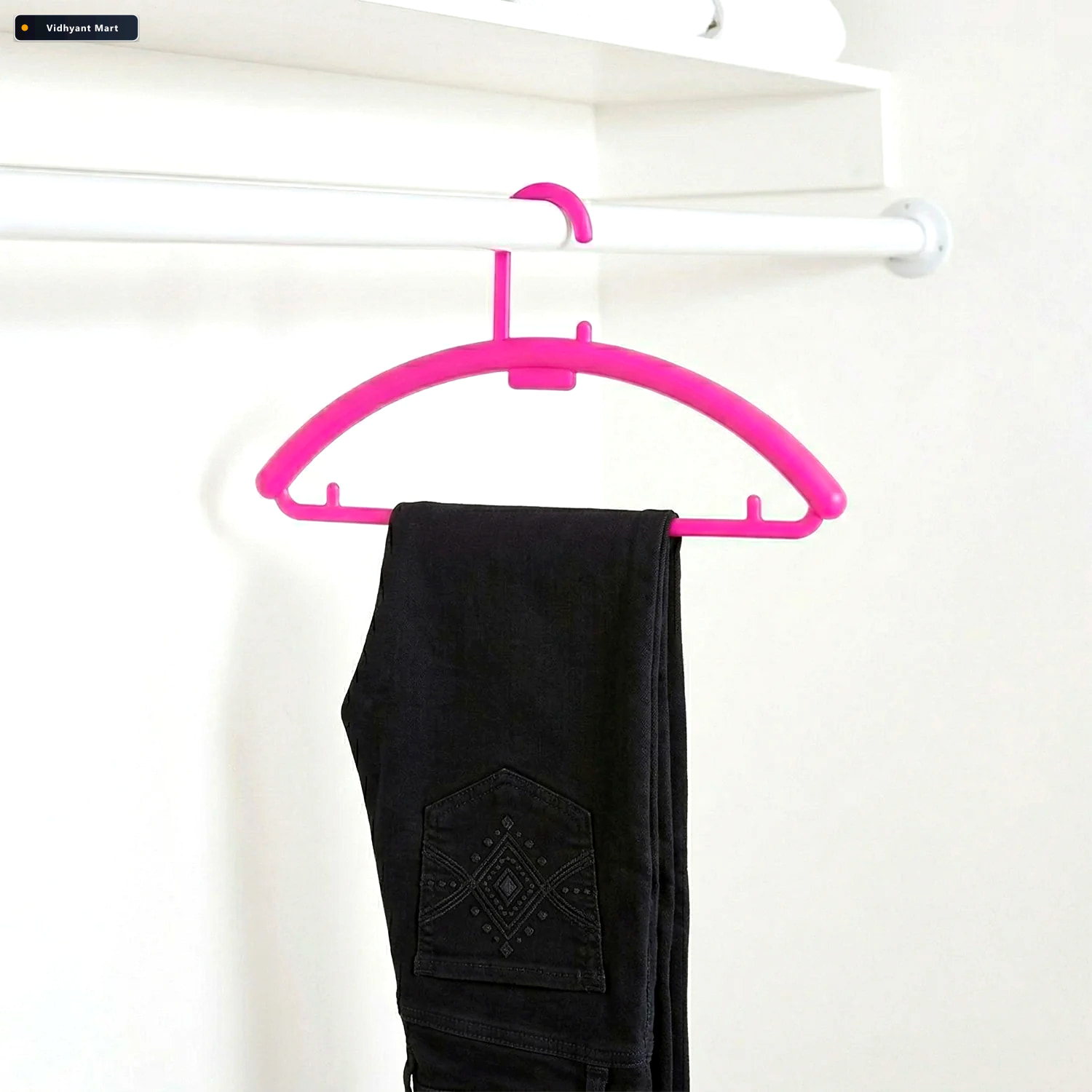 Vidhyant Mart Plastic Clothes Hanger Space Saving Durable Wardro 3