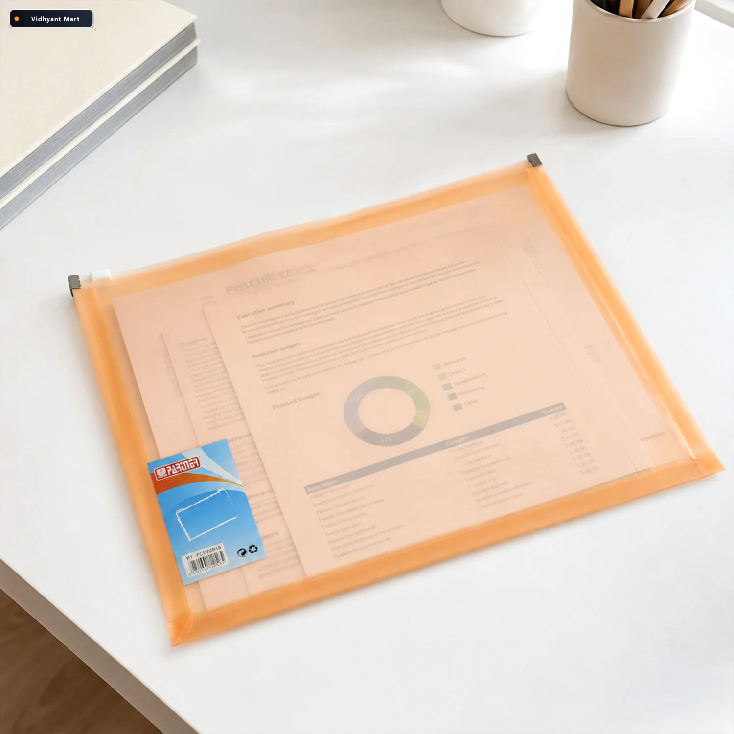 Vidhyant Mart Plastic Document File Folder Neatly Store A4 Paper 2