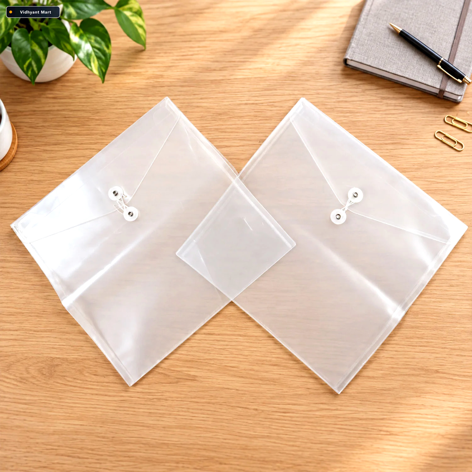 Vidhyant Mart Plastic Document File Folder With String Closure F 2