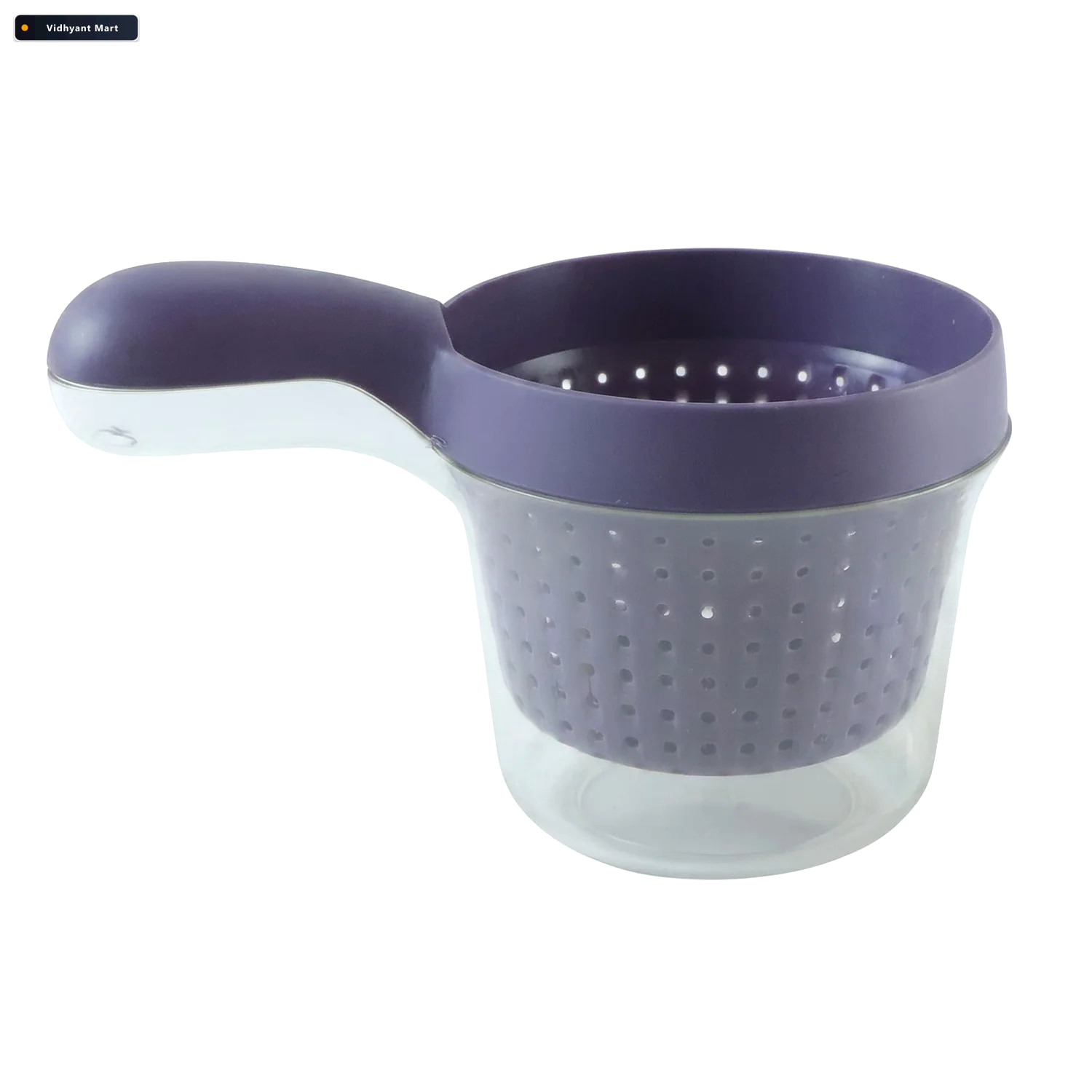 Vidhyant Mart Plastic Drain Basket With Handle And Catch Bowl Fo 4