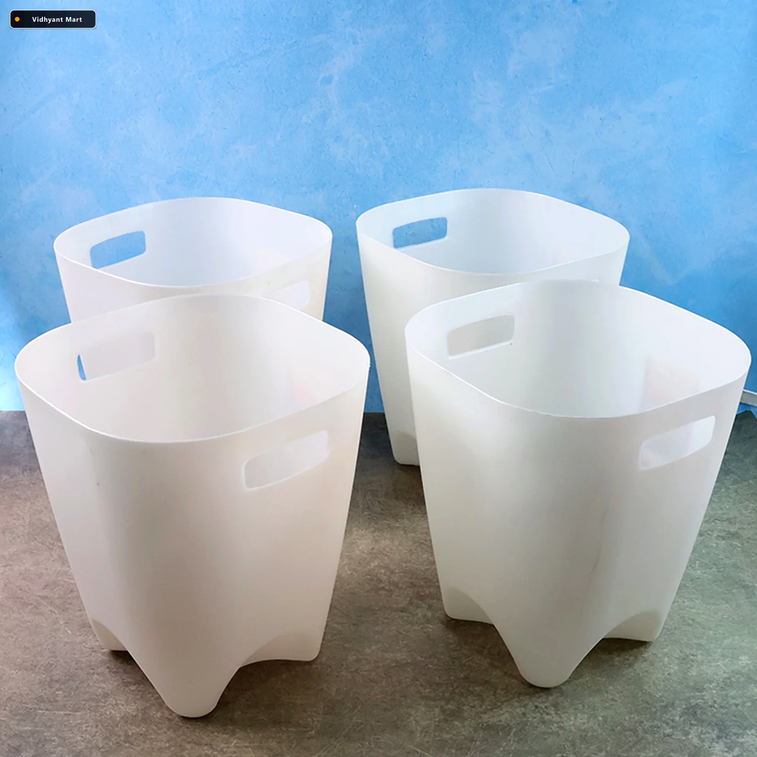 Vidhyant Mart Plastic Dustbin Set Compact Square For Home Office 2