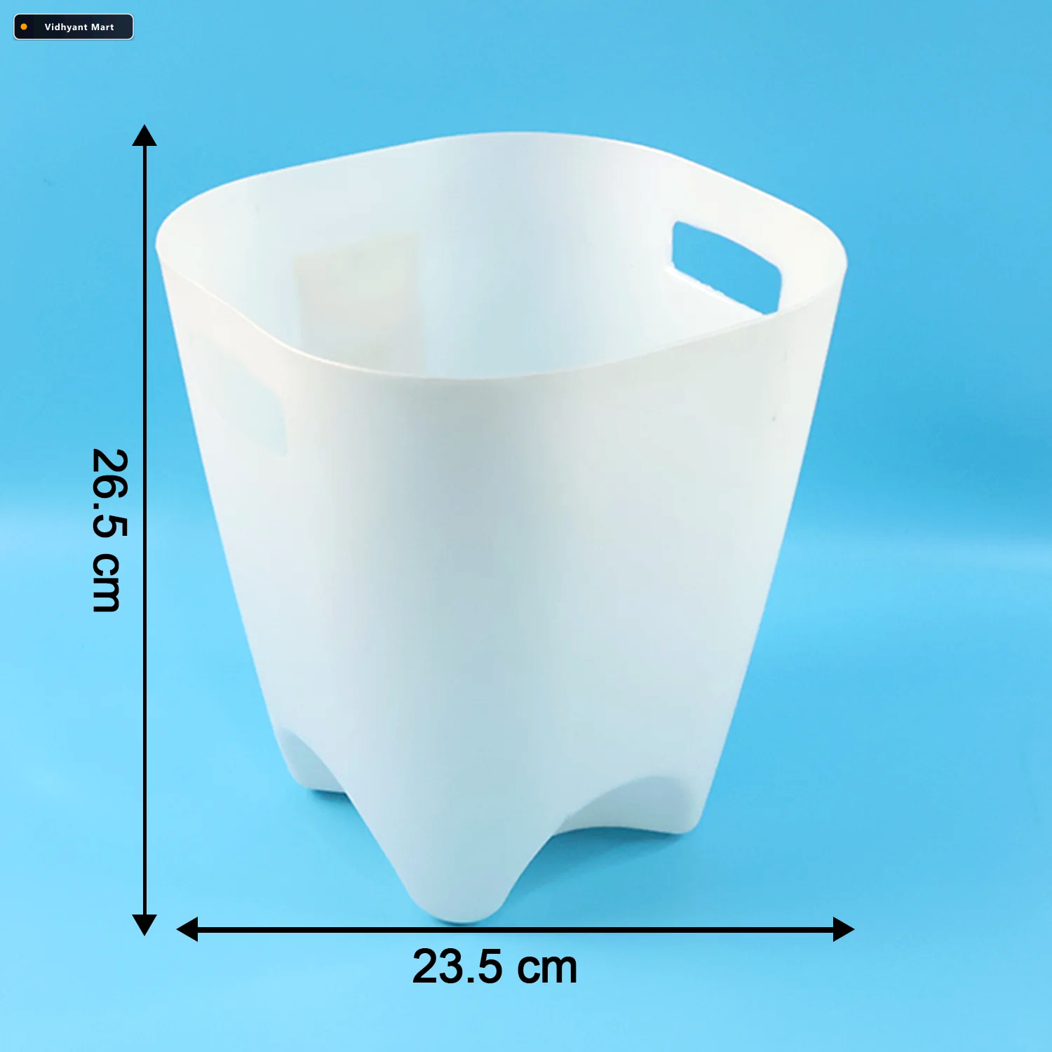 Vidhyant Mart Plastic Dustbin Set Compact Square For Home Office 3