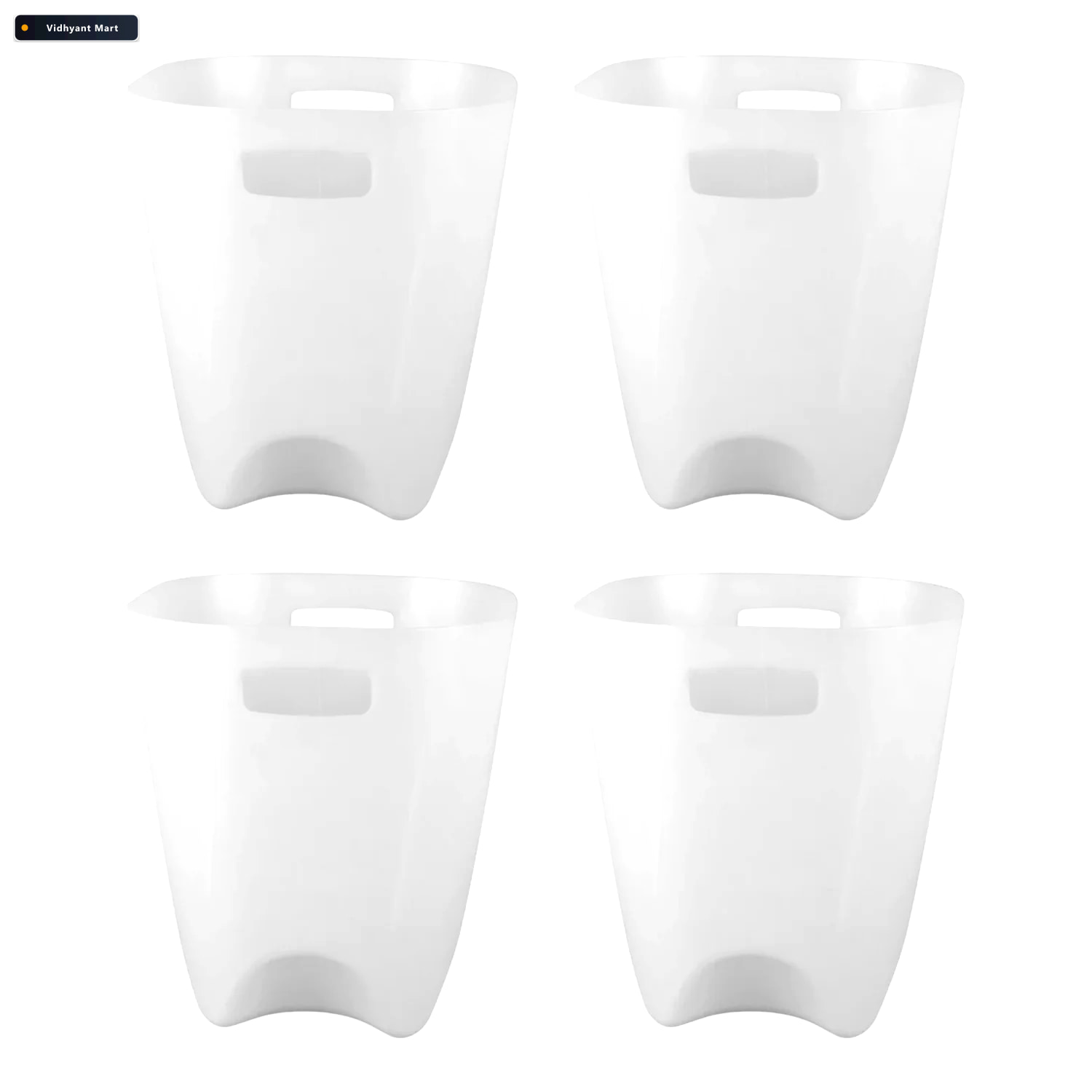 Vidhyant Mart Plastic Dustbin Set Compact Square For Home Office 4