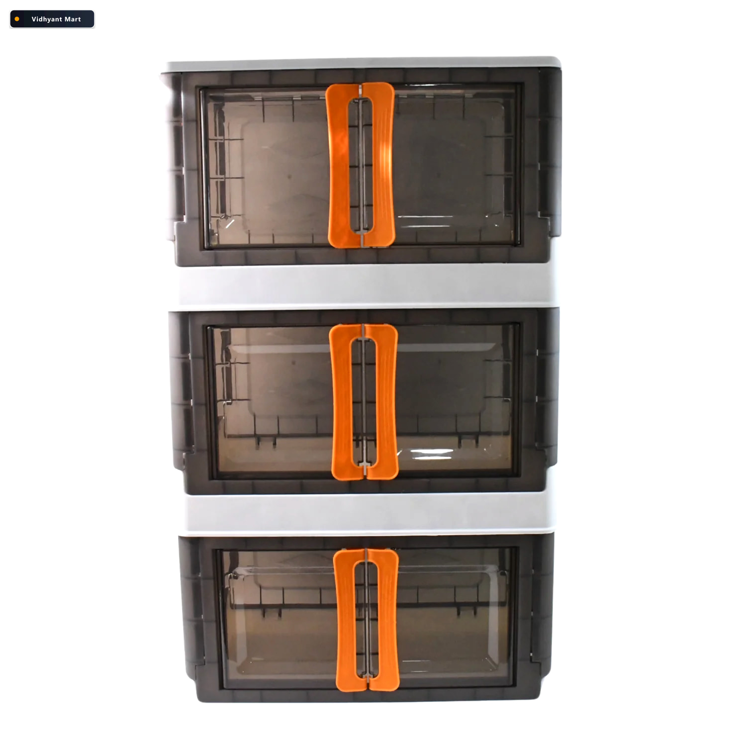 Vidhyant Mart Plastic Folding Wardrobe Organizer Space Saving 3 4