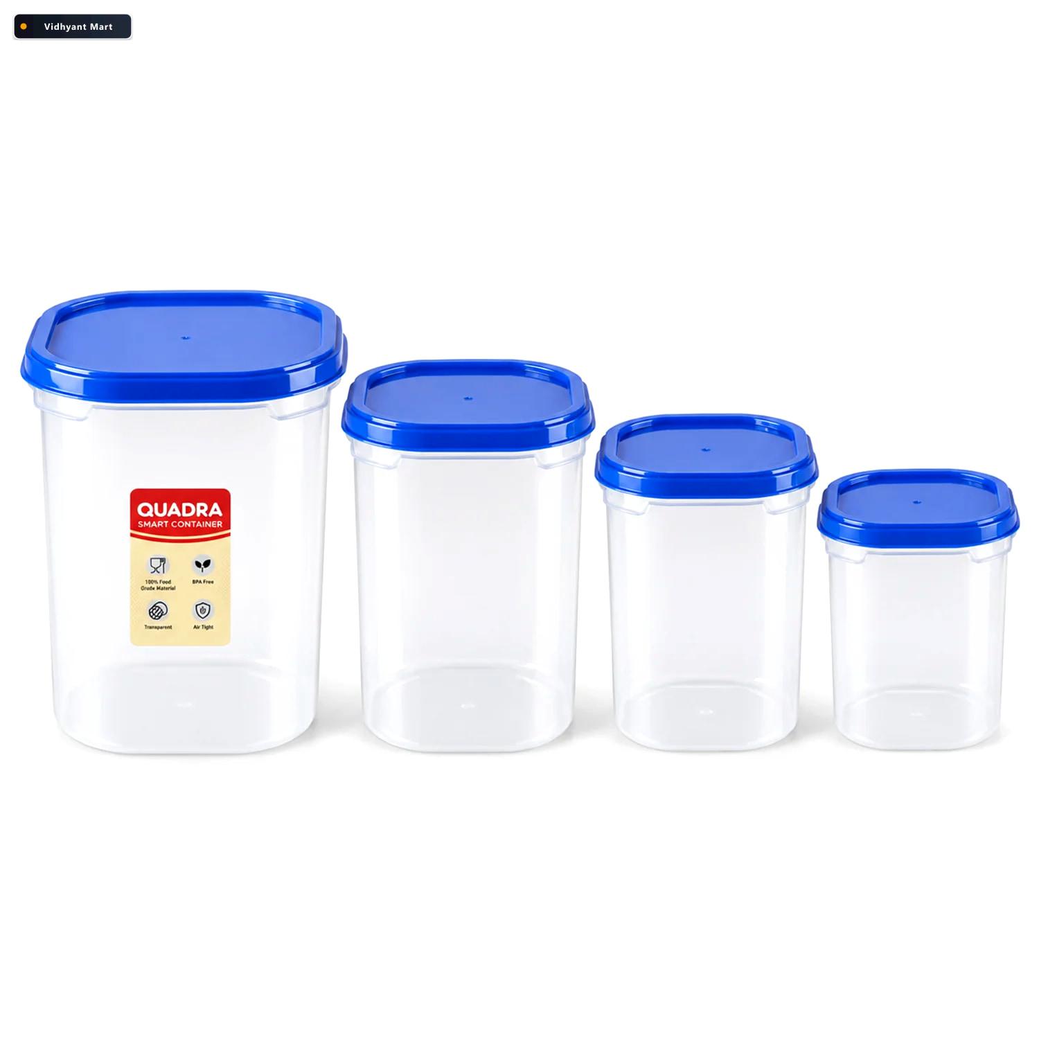 Vidhyant Mart Plastic Food Storage Containers With Covers For Ki 4