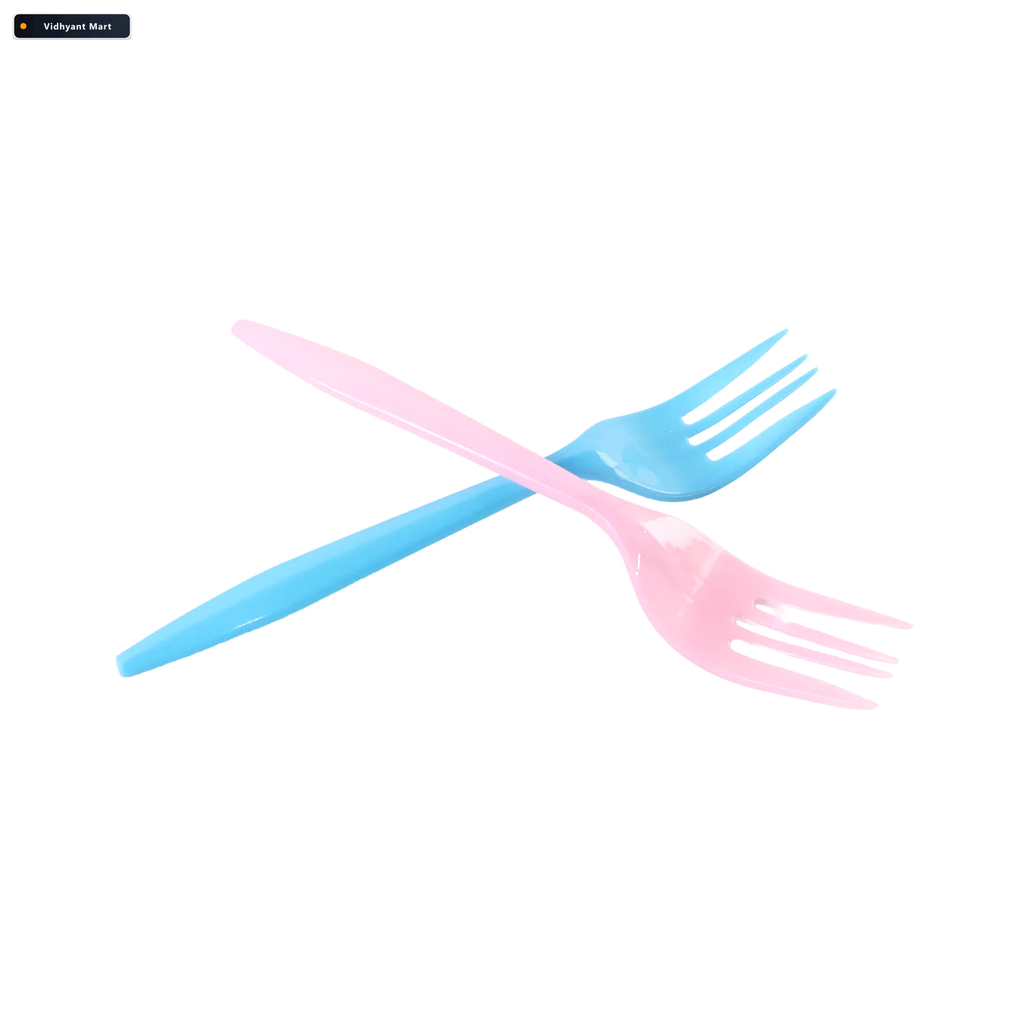 Vidhyant Mart Plastic Fork 24 Pc Set Reusable Multicolour Dinner 4