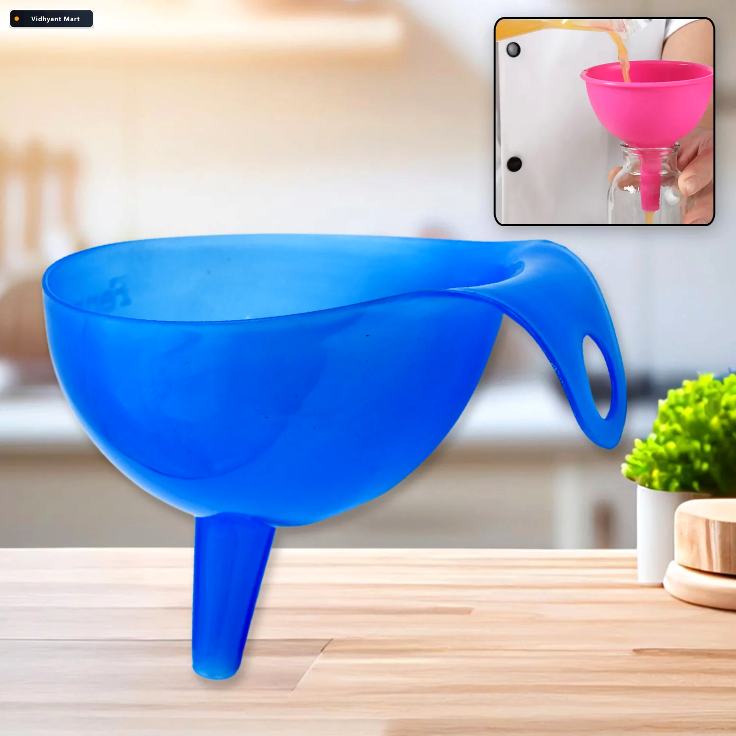 Vidhyant Mart Plastic Funnel Food Grade Kitchen Pouring Tool Vas 1