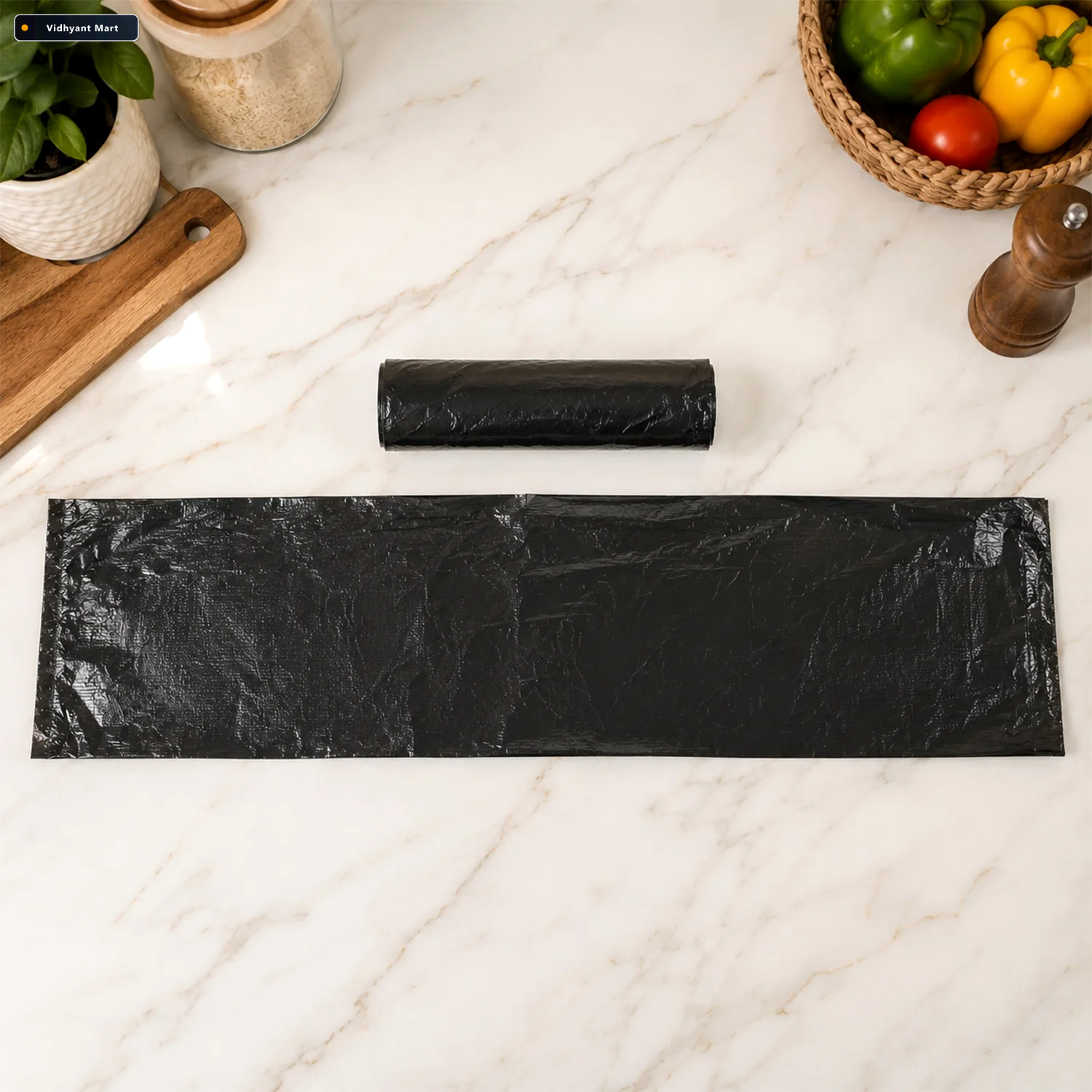Vidhyant Mart Plastic Garbage Bag Roll For Kitchen Office And Da 3