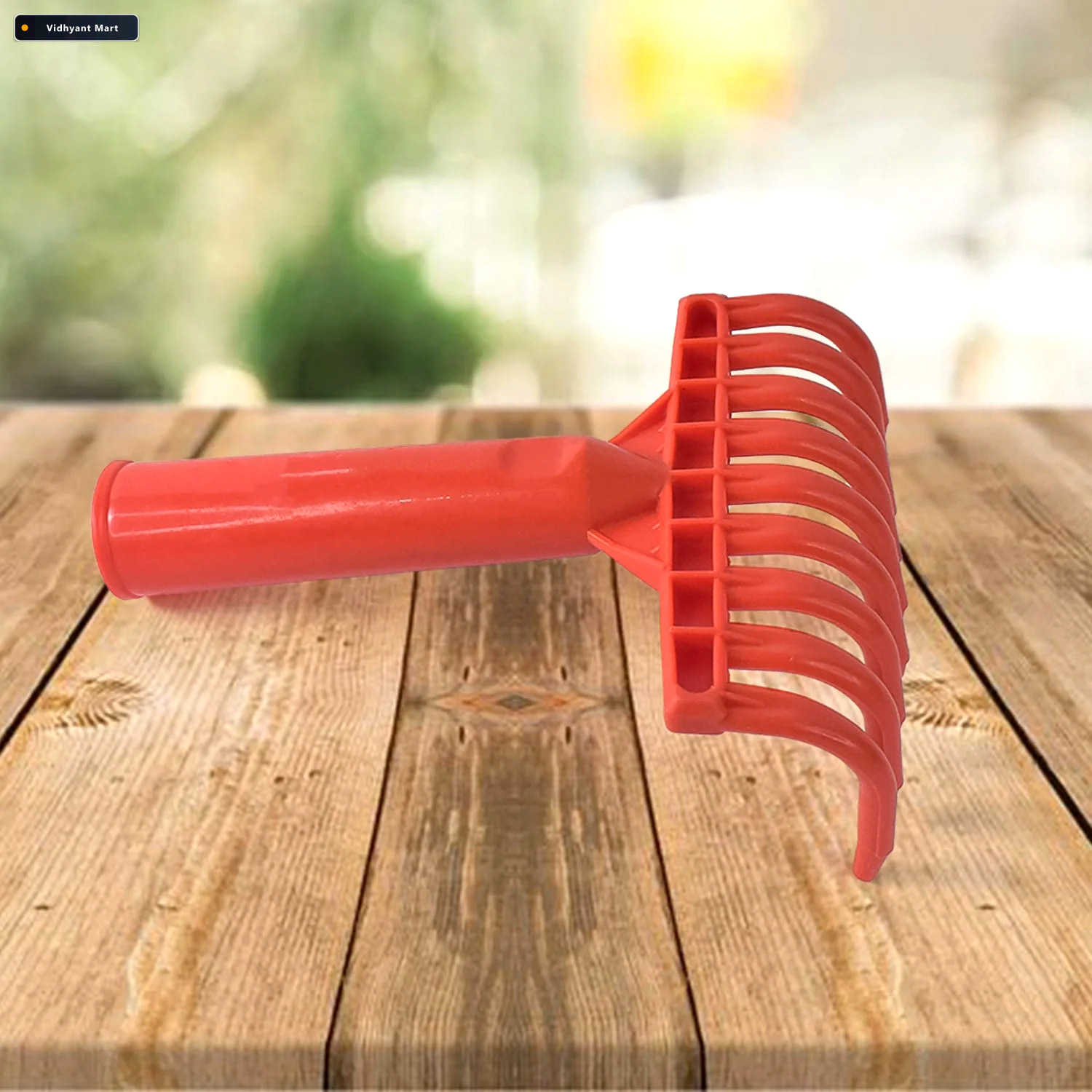 Vidhyant Mart Plastic Garden Hand Rake Lightweight 9 Tooth Culti 3
