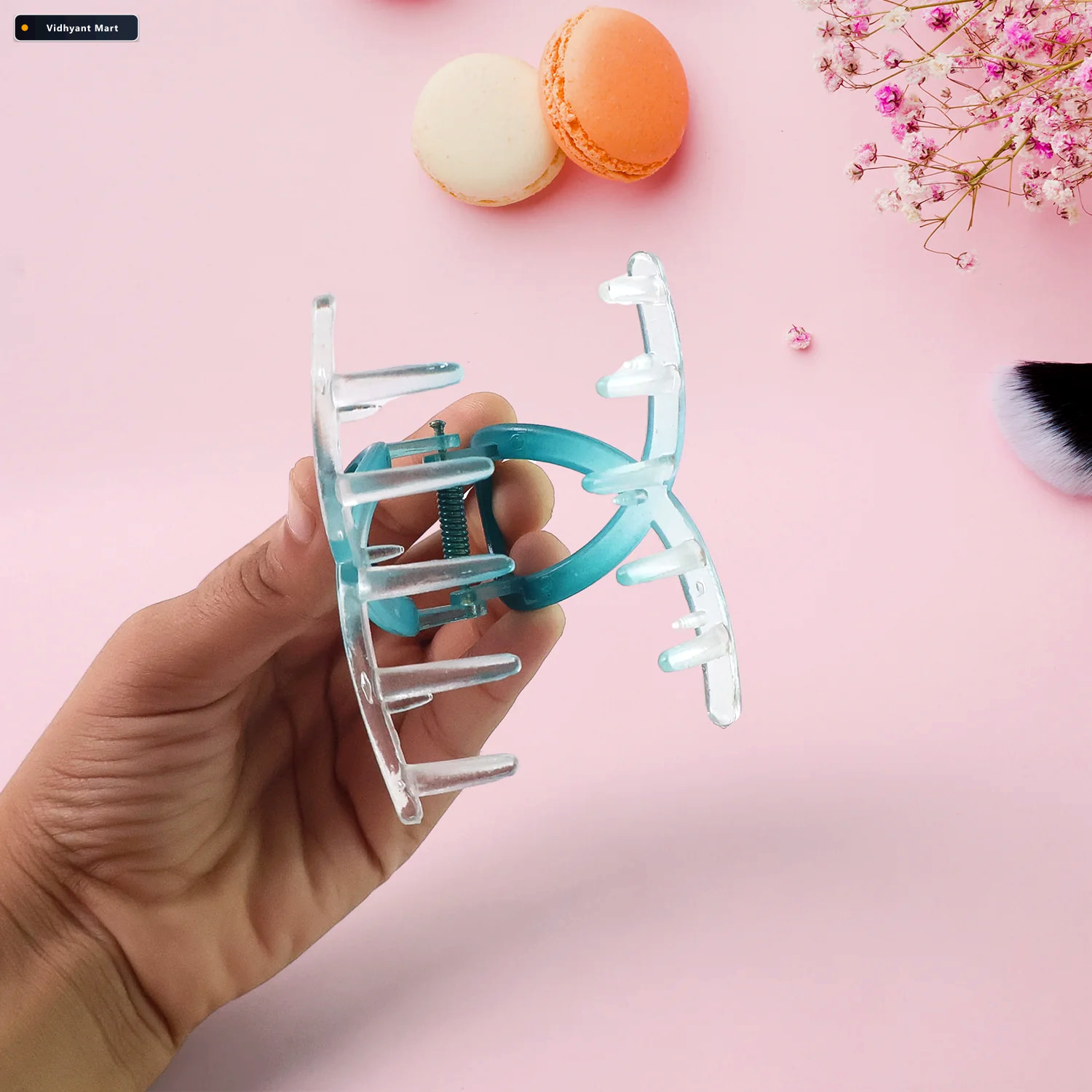 Vidhyant Mart Plastic Hair Clamp Durable Matte Finish Barrette C 2