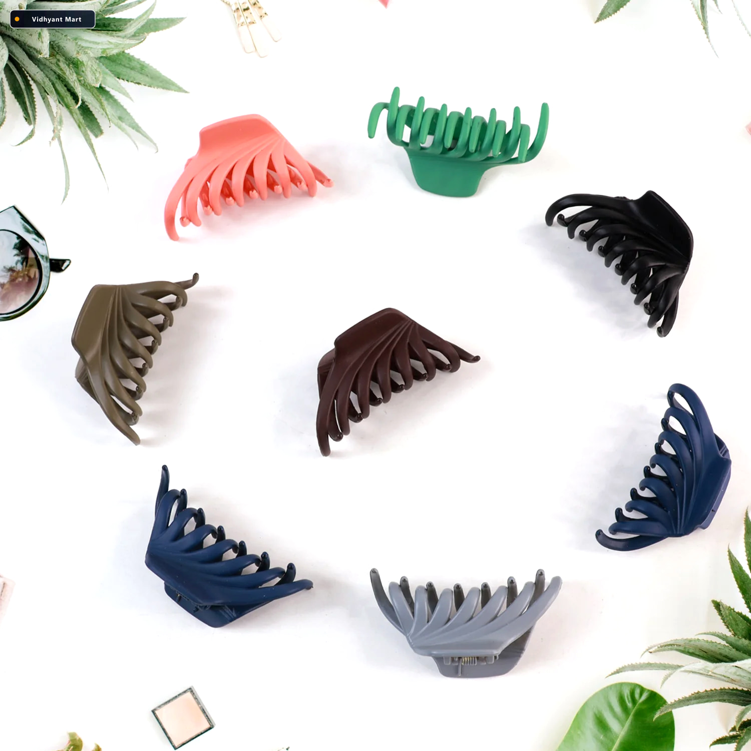 Vidhyant Mart Plastic Hair Clamp Lightweight Durable Matte Barre 3