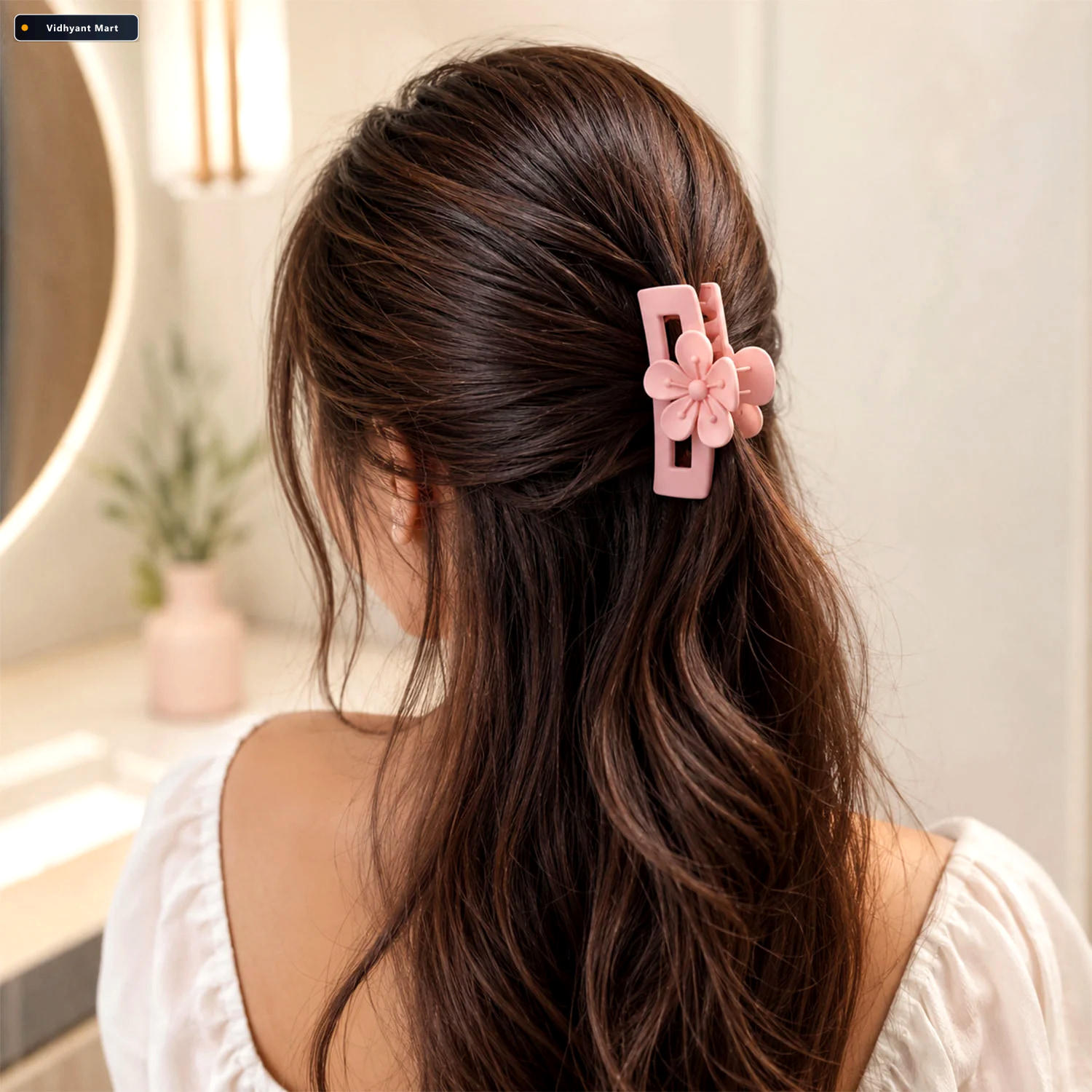Vidhyant Mart Plastic Hair Claw Clip Strong Grip Trendy Design F 2
