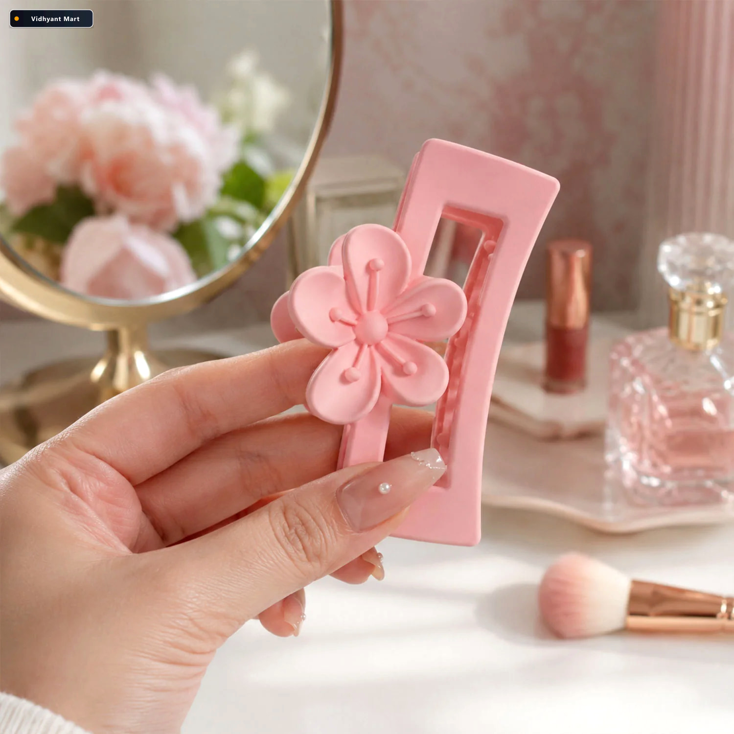 Vidhyant Mart Plastic Hair Claw Clip Strong Grip Trendy Design F 3