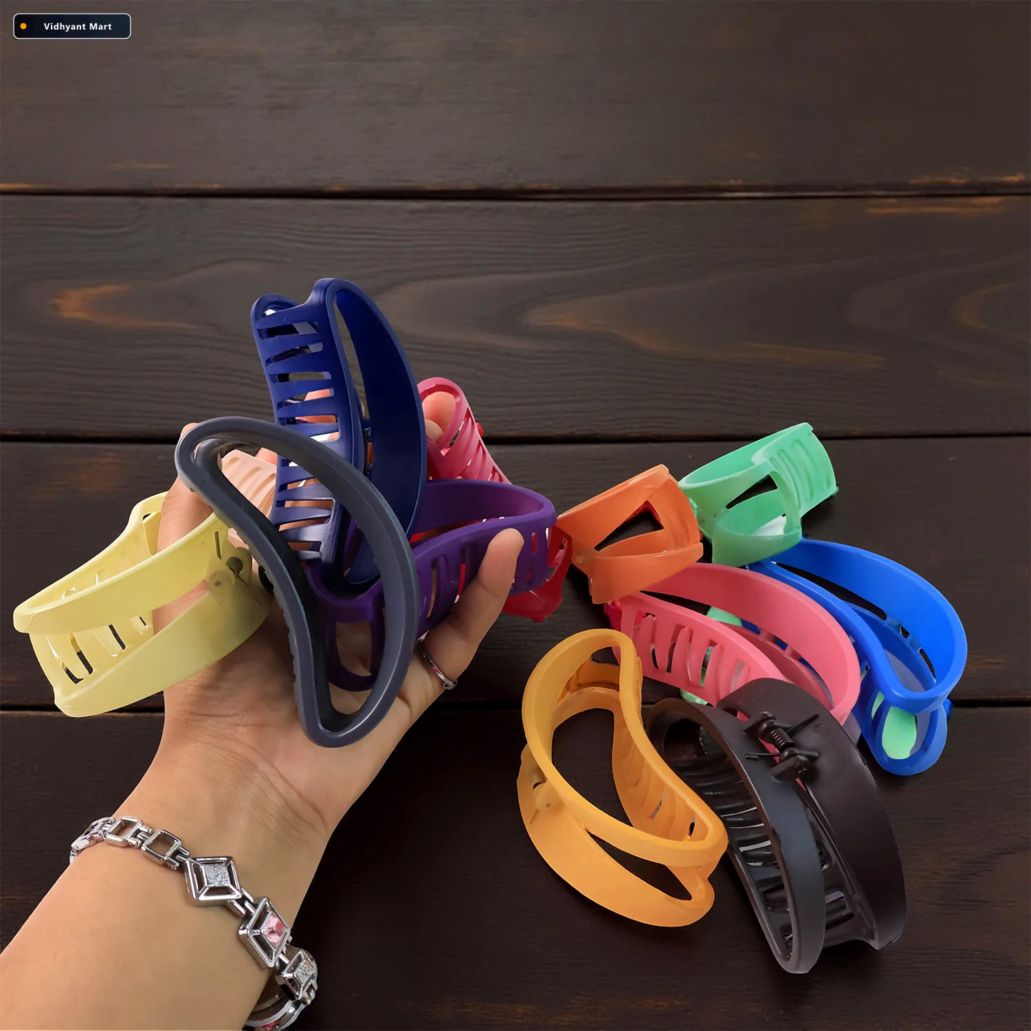 Vidhyant Mart Plastic Hair Clip Durable Matte Hair Clamp Grip 2