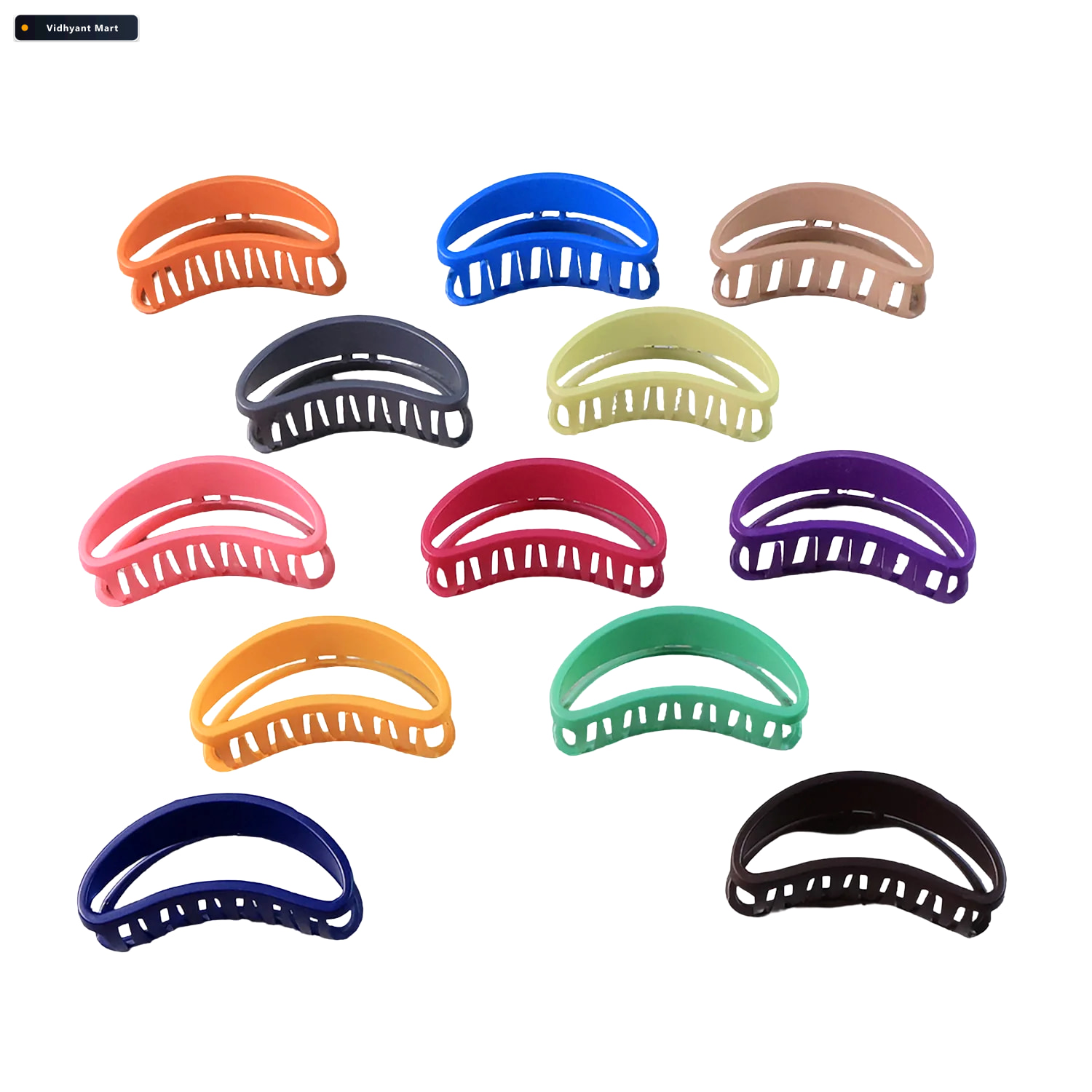 Vidhyant Mart Plastic Hair Clip Durable Matte Hair Clamp Grip 4